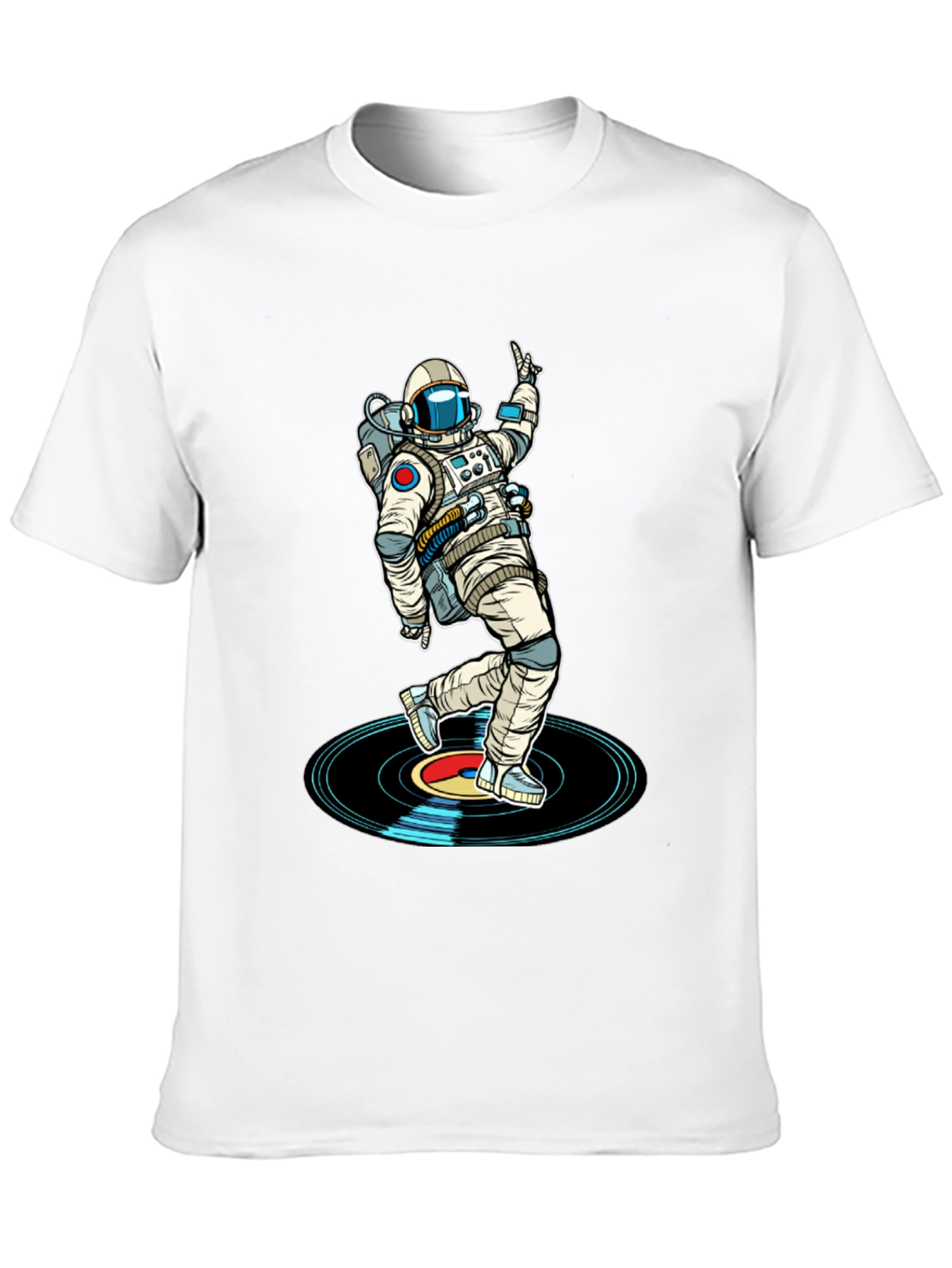 Black Astronaut DJ T-Shirt - Space Dance Music Tee view 10
