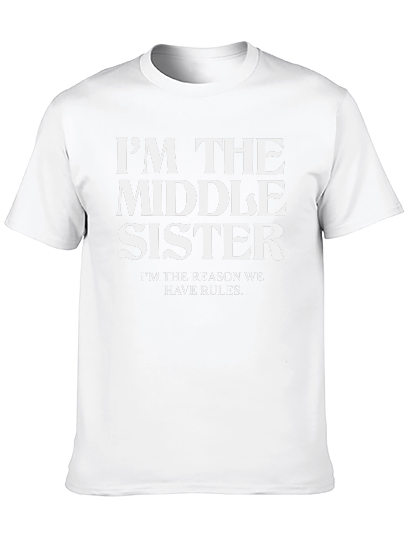Black I'm the Middle Sister T-Shirt view 10