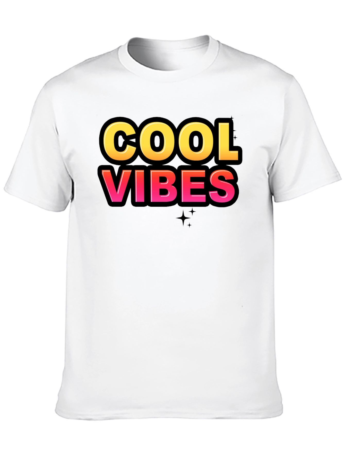 Black Cool Vibes Black Graphic Tee view 10