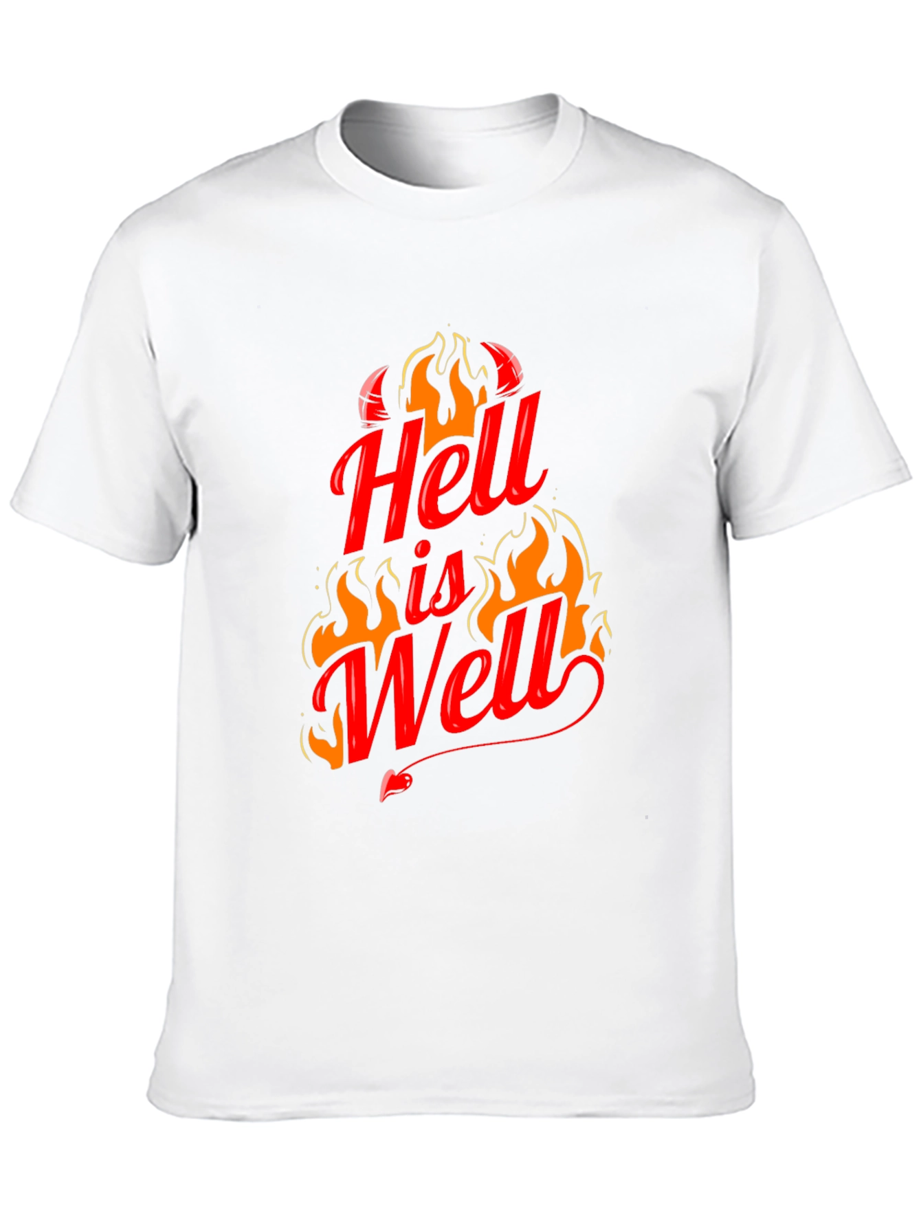 Black Hell is Well Graphic T-Shirt - Black view 10