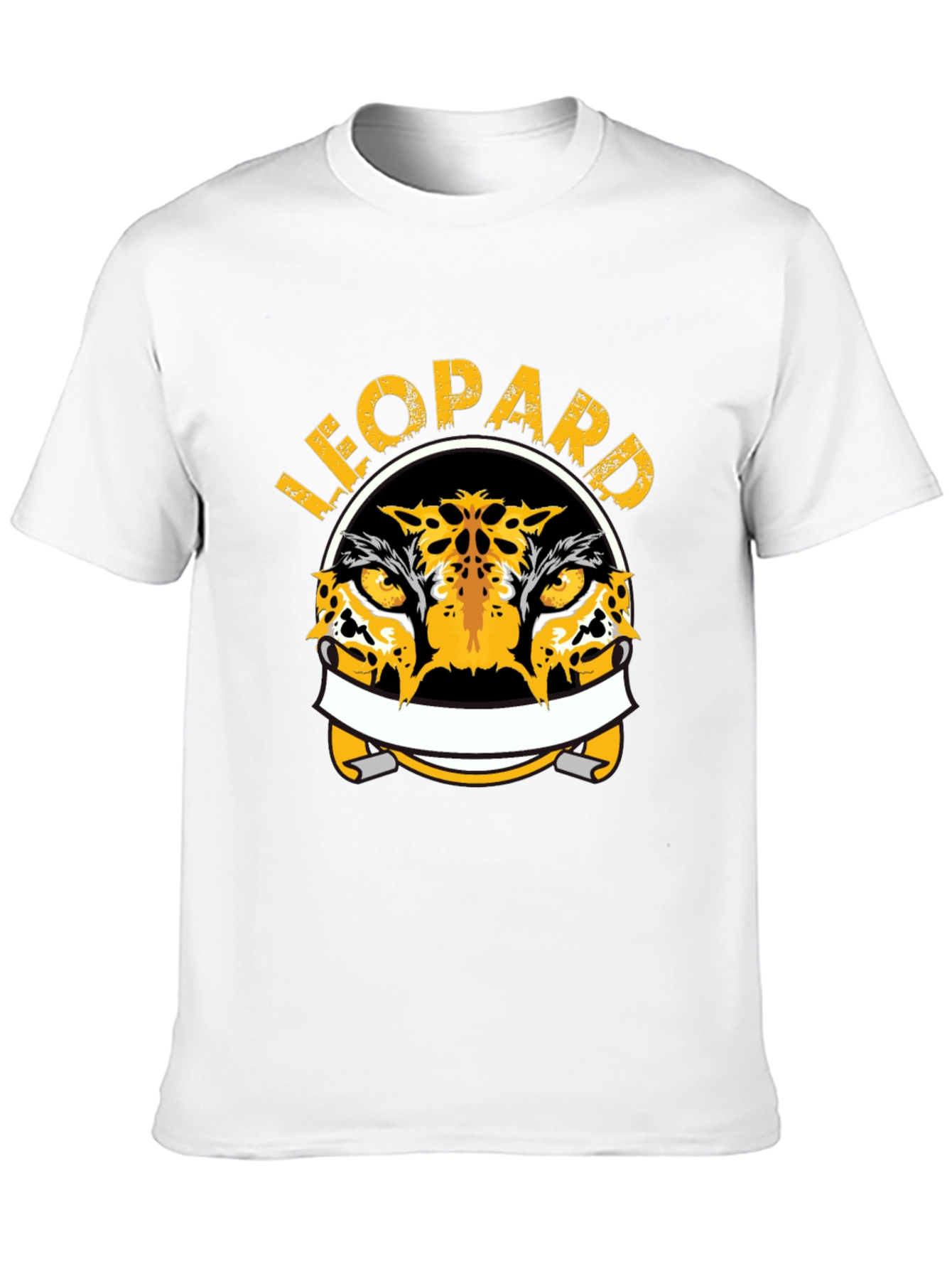 Black Leopard Graphic Black T-Shirt view 10