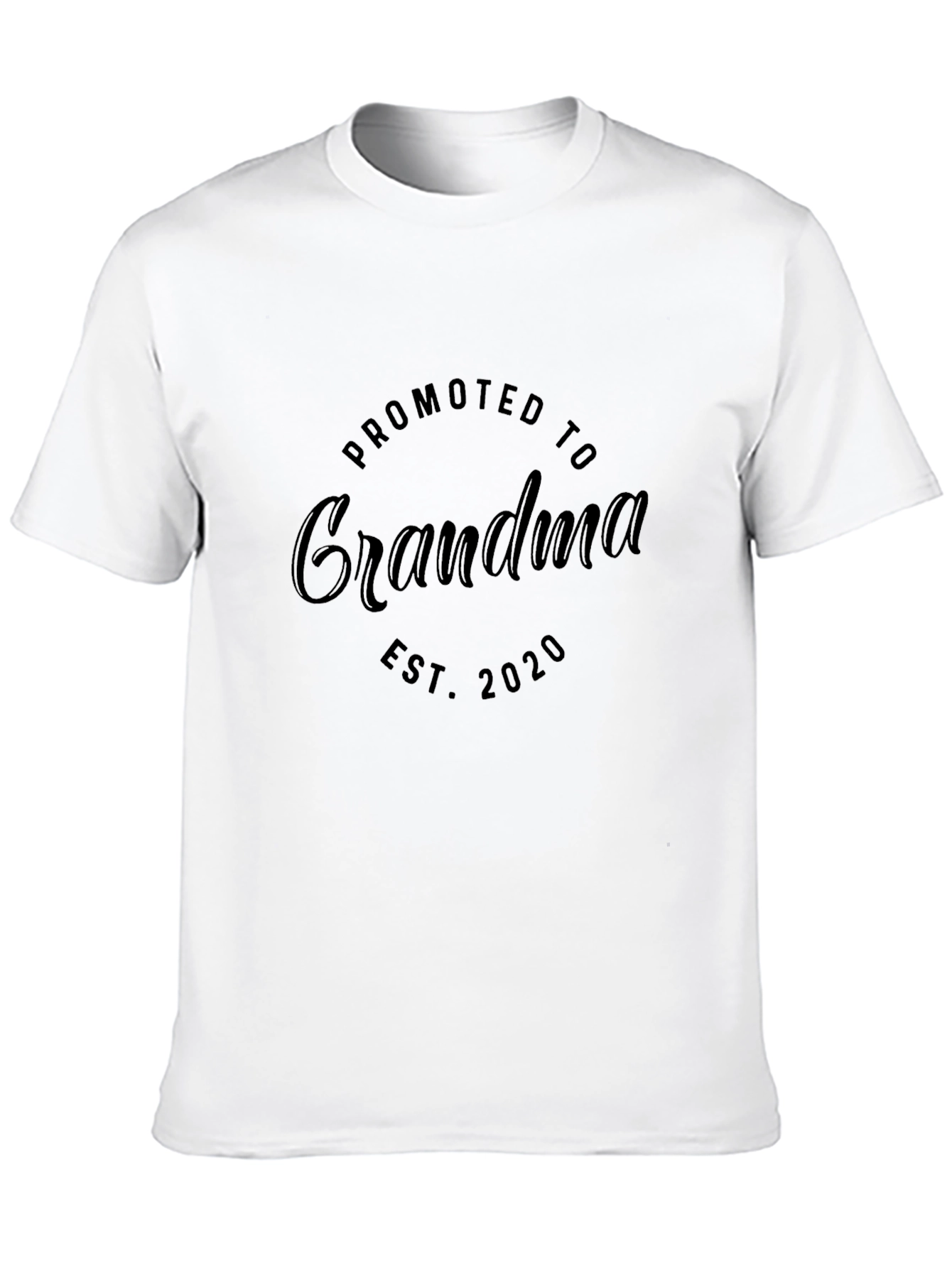 Black Promoted to Grandma EST. 2020 T-Shirt view 10