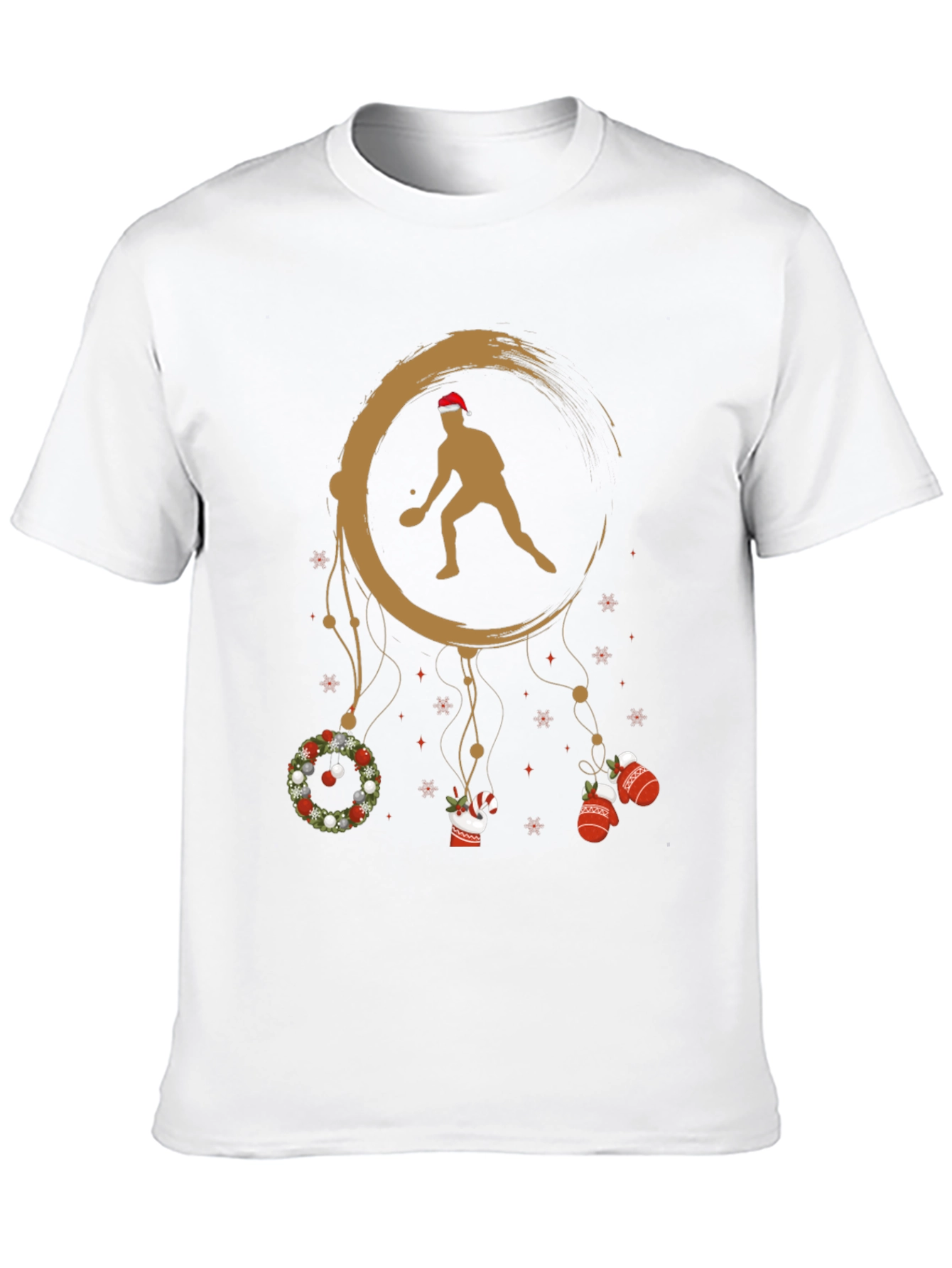 Black Holiday Table Tennis Dreamcatcher Graphic Tee view 10