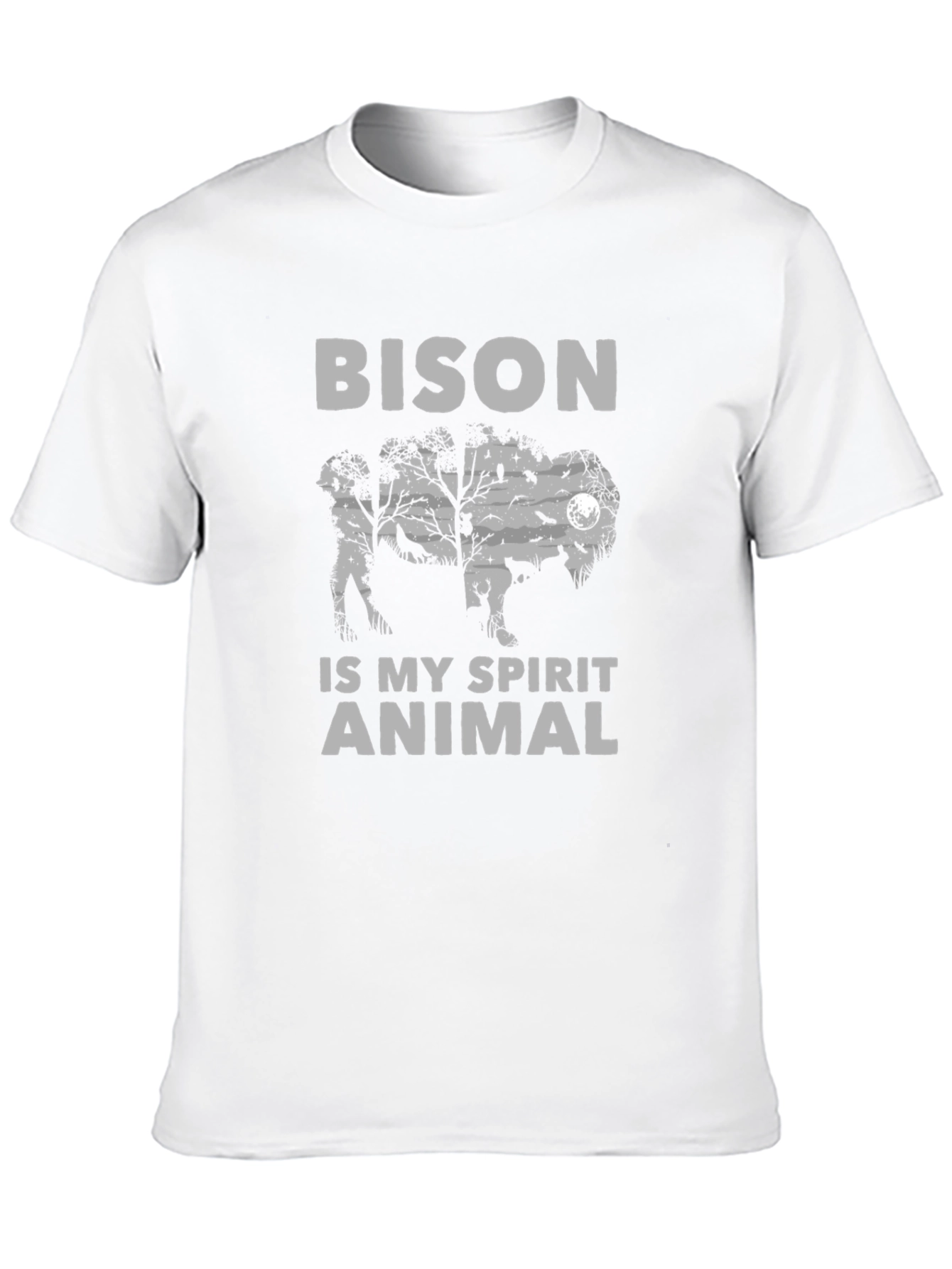 Black Bison Spirit Animal Graphic Tee - Soft Cotton Blend view 10