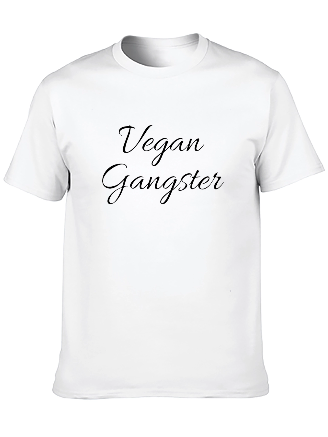 Black Vegan Gangster Graphic T-Shirt view 10