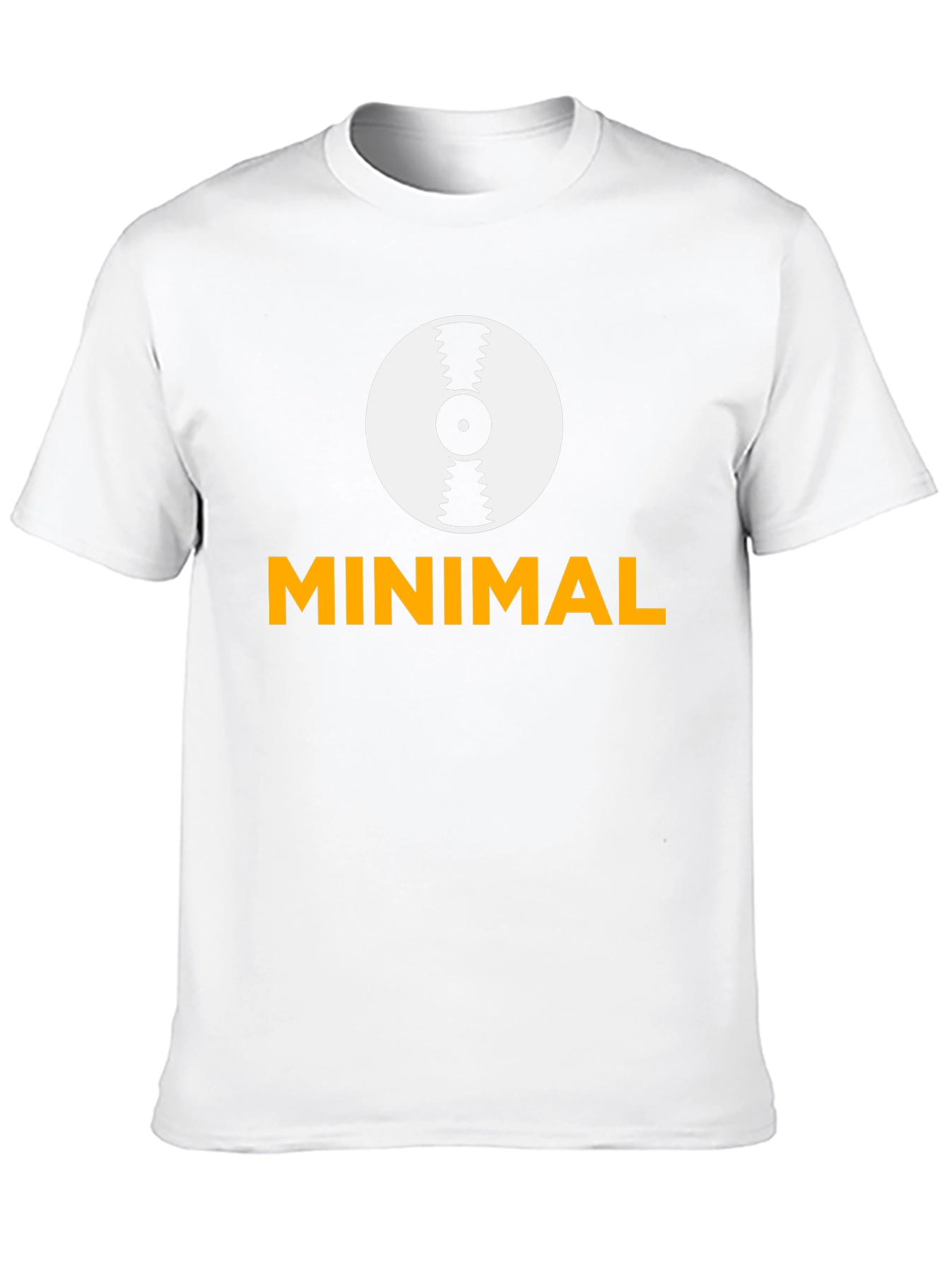 Black Minimalist Vinyl Record Graphic T-Shirt - Modern Design view 10
