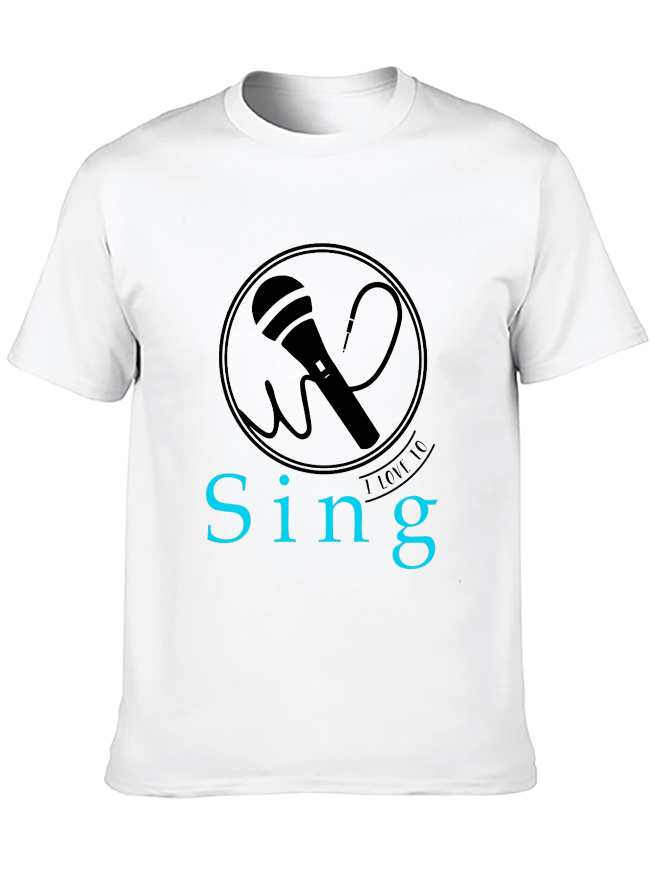 Black Sing Microphone Graphic Tee view 10