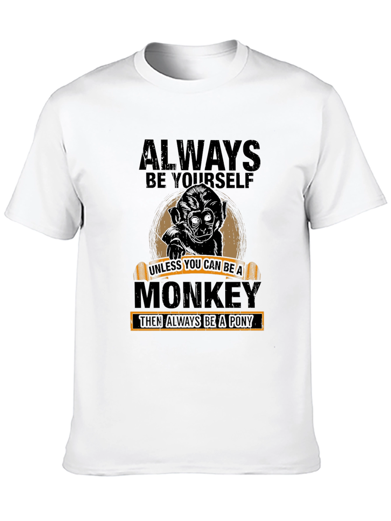 Black Always Be Yourself Monkey Graphic T-Shirt view 10