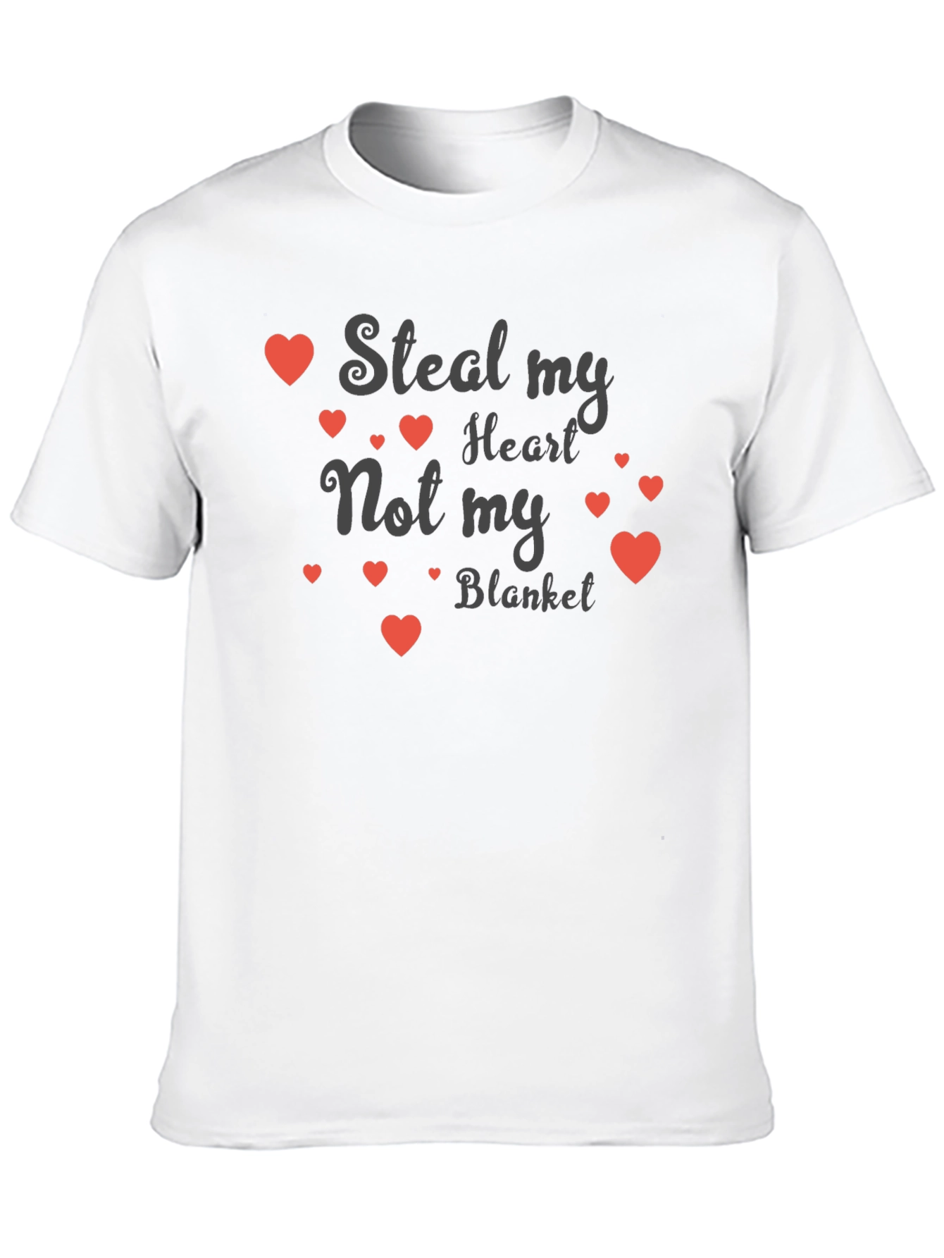 Black Steal My Heart Not My Blanket Funny Graphic Tee view 10