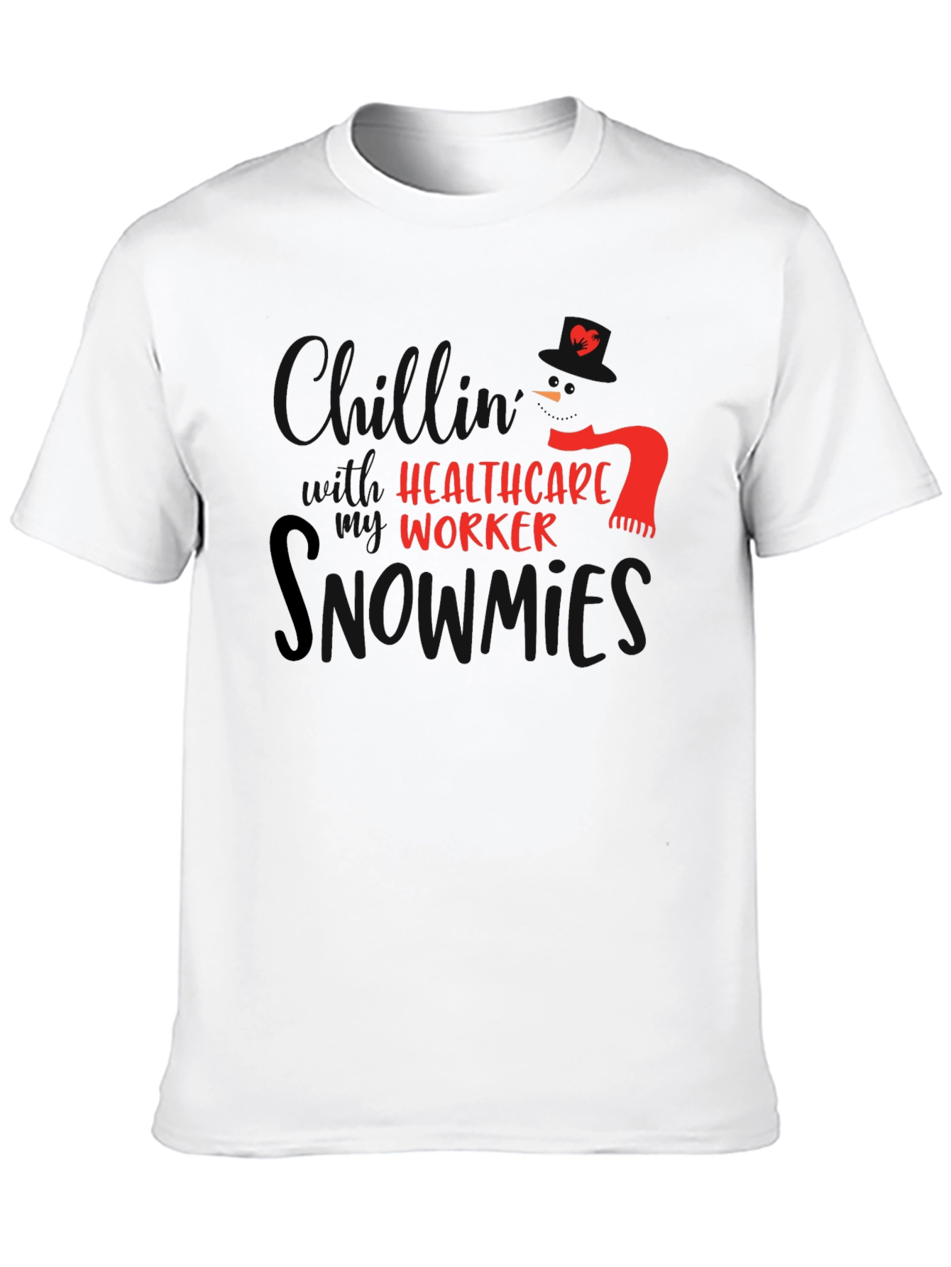 Healthcare Worker Snowman T-Shirt - 10