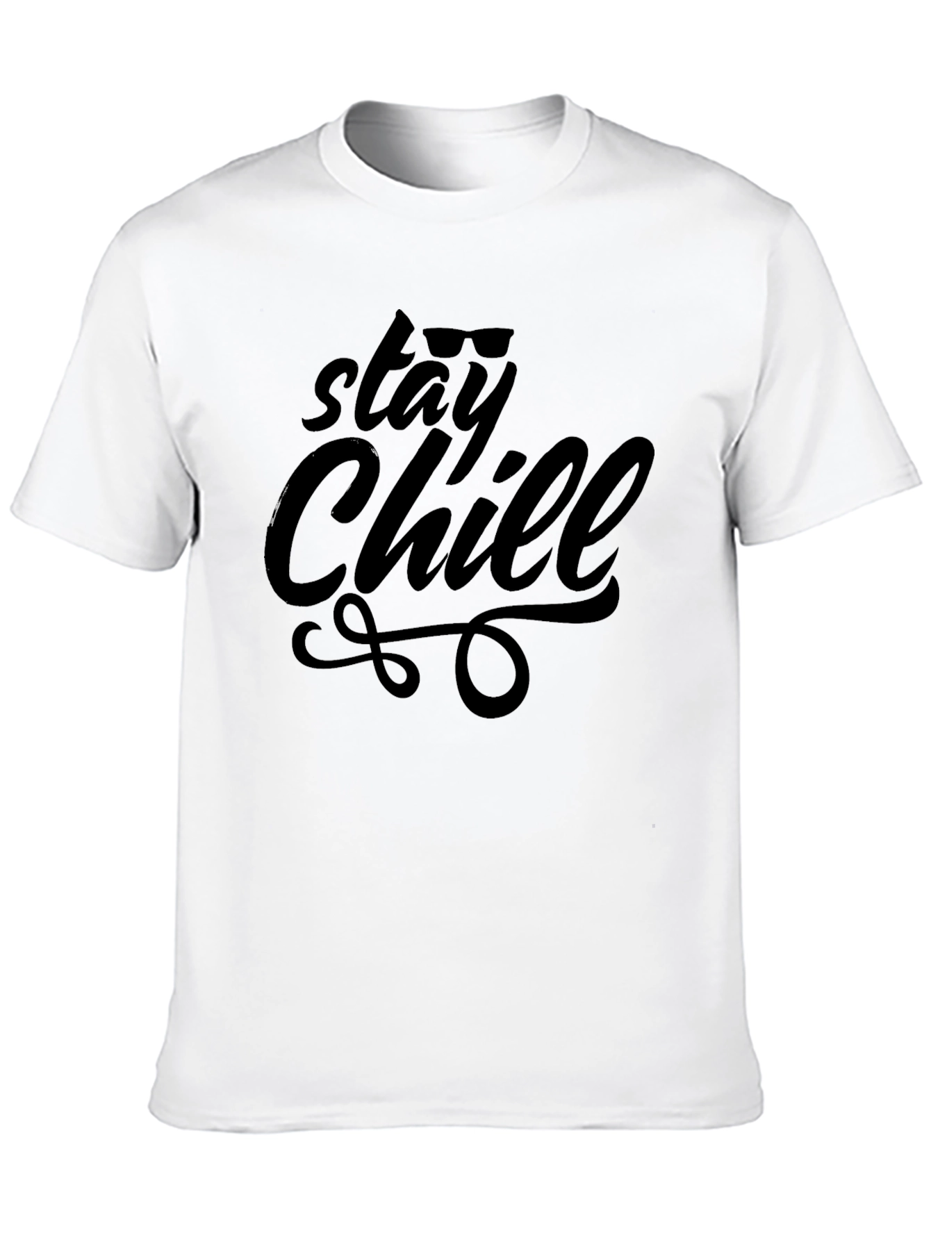 Black Stay Chill Graphic Tee - Trendy Relaxed Vibe view 10