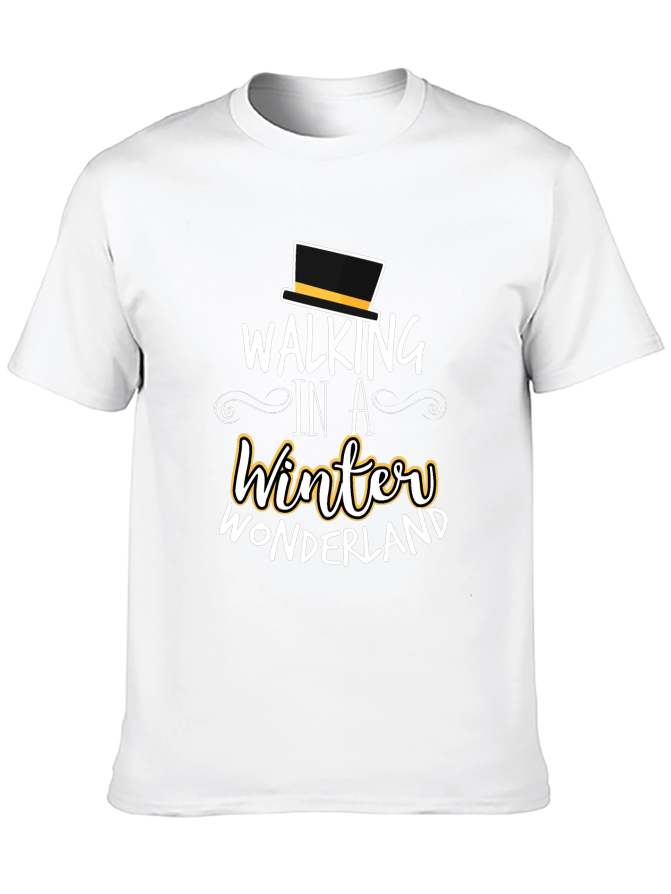 Black Walking in a Winter Wonderland Graphic Tee view 10