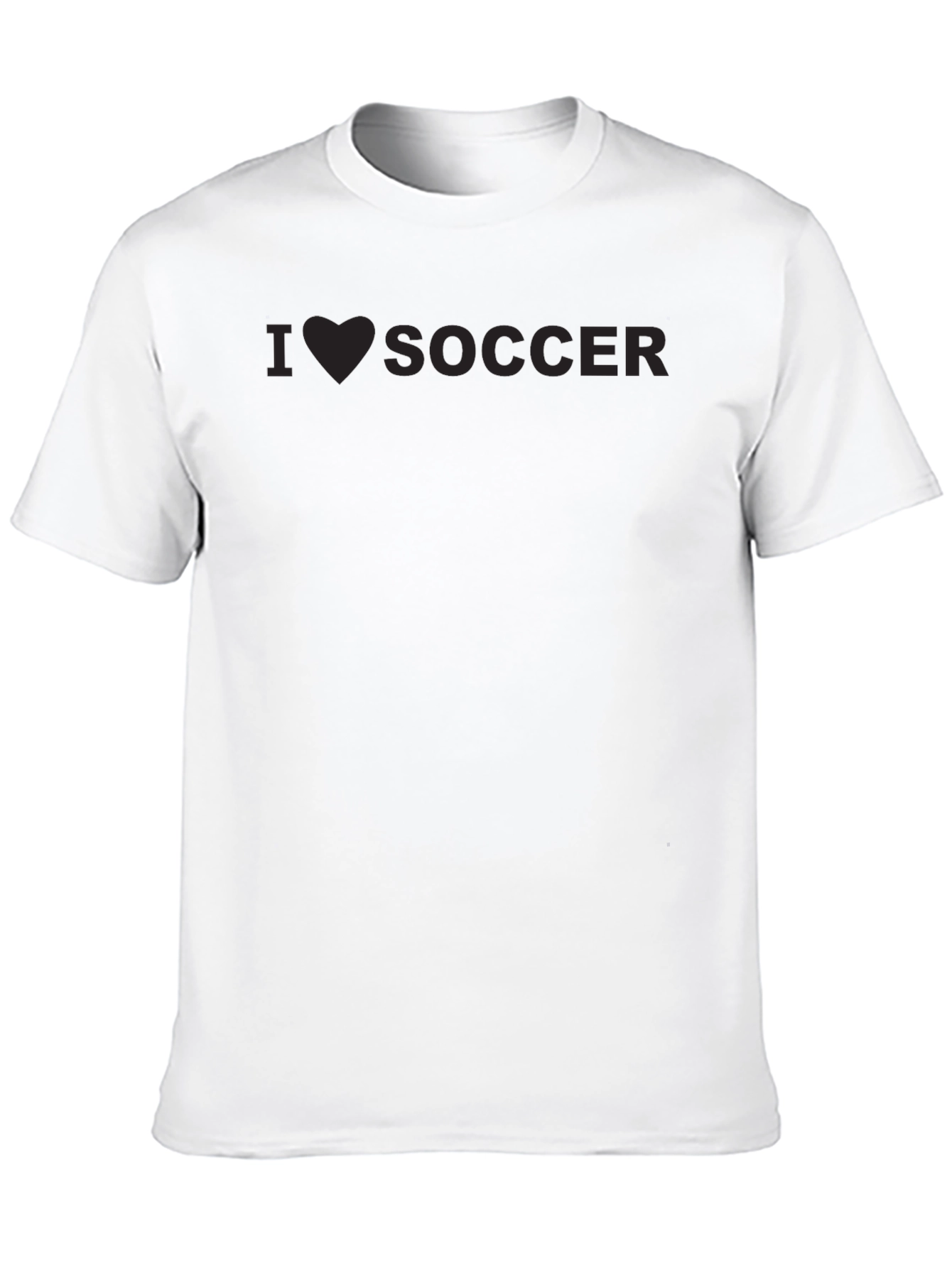 Black I Heart Soccer T-Shirt - Black Crew Neck Tee view 10