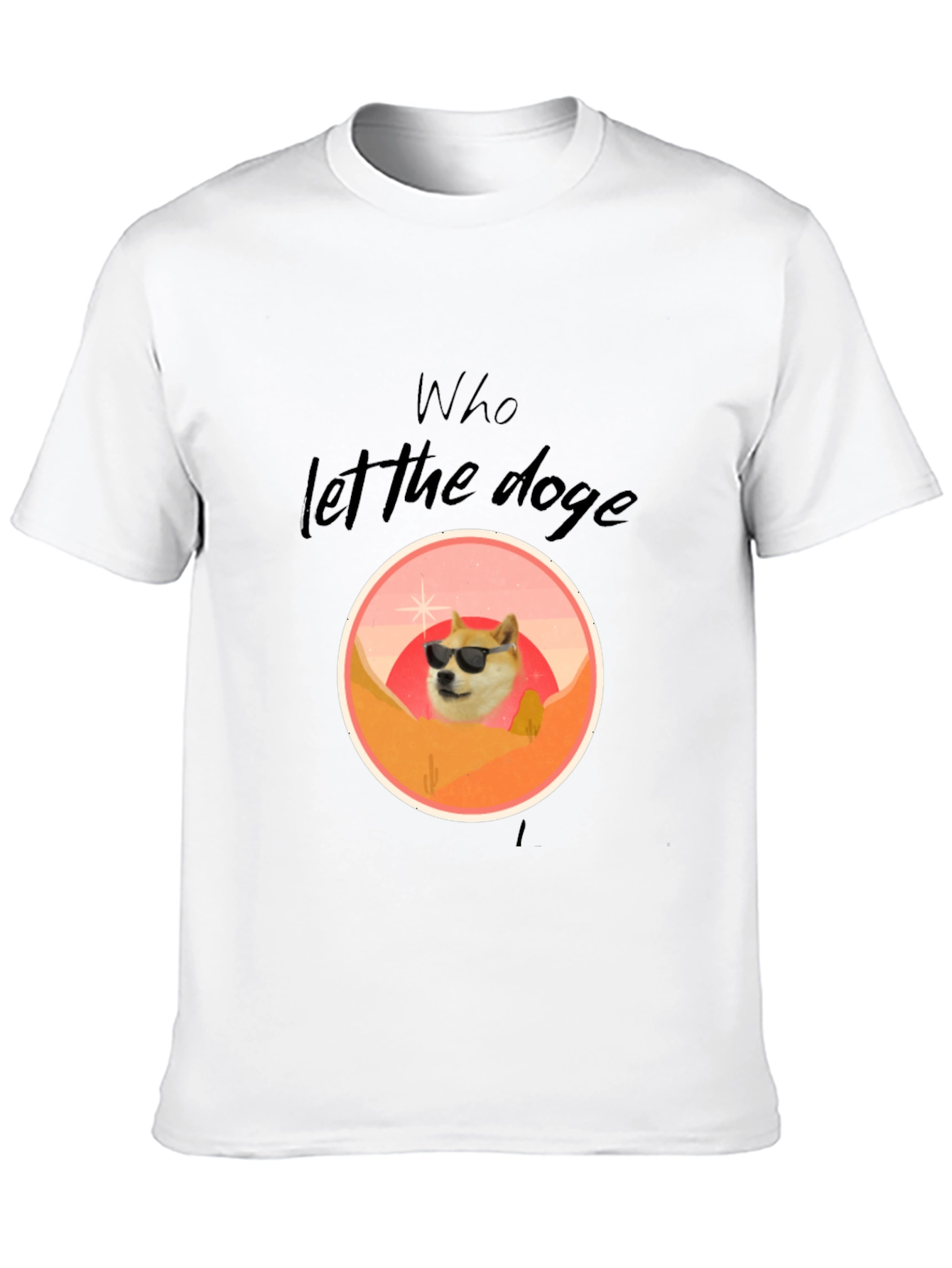 Black Who Let The Doge Out T-Shirt view 10