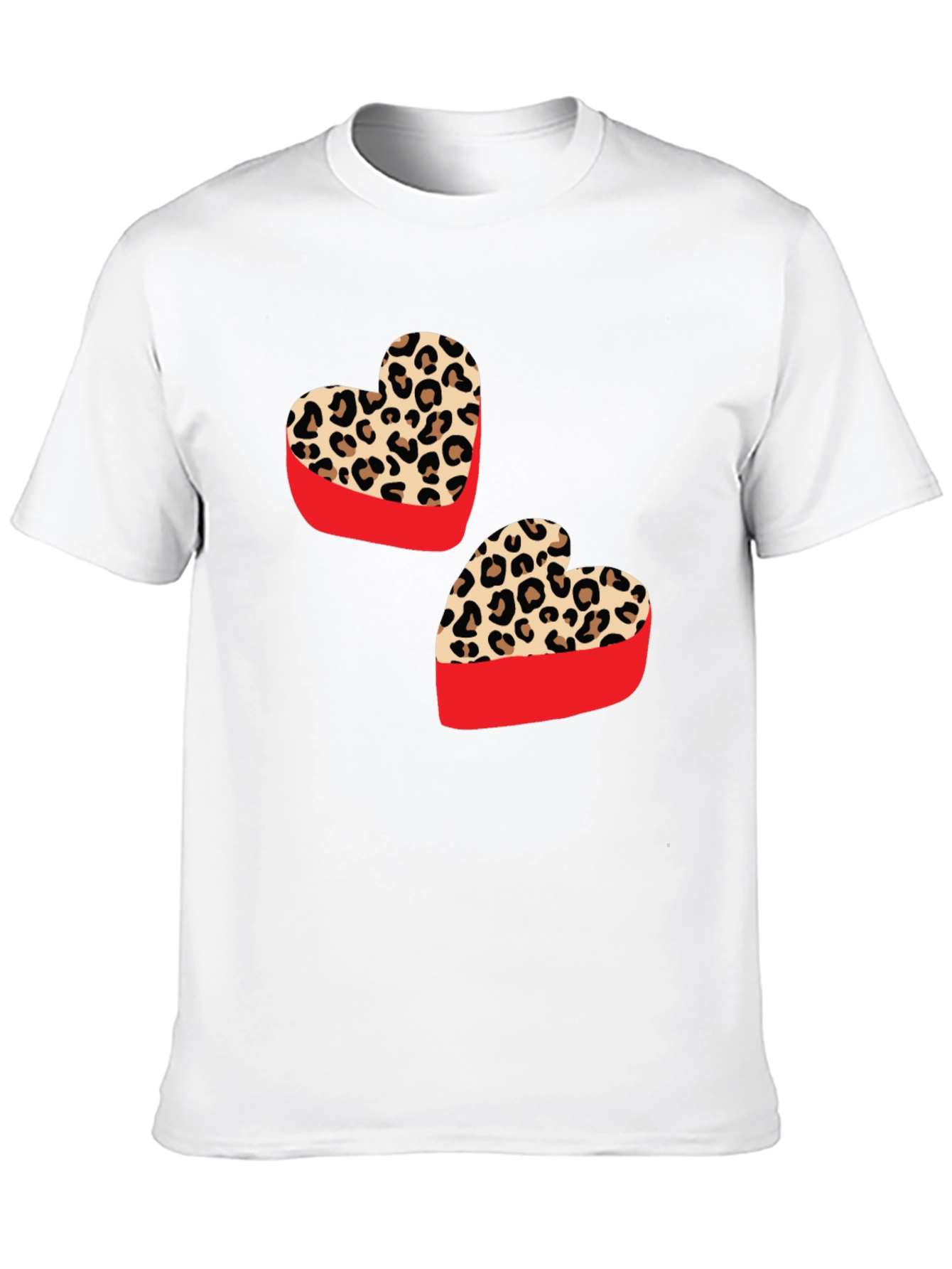 Black Leopard Heart Graphic Tee - Stylish Valentine's Day Shirt view 10