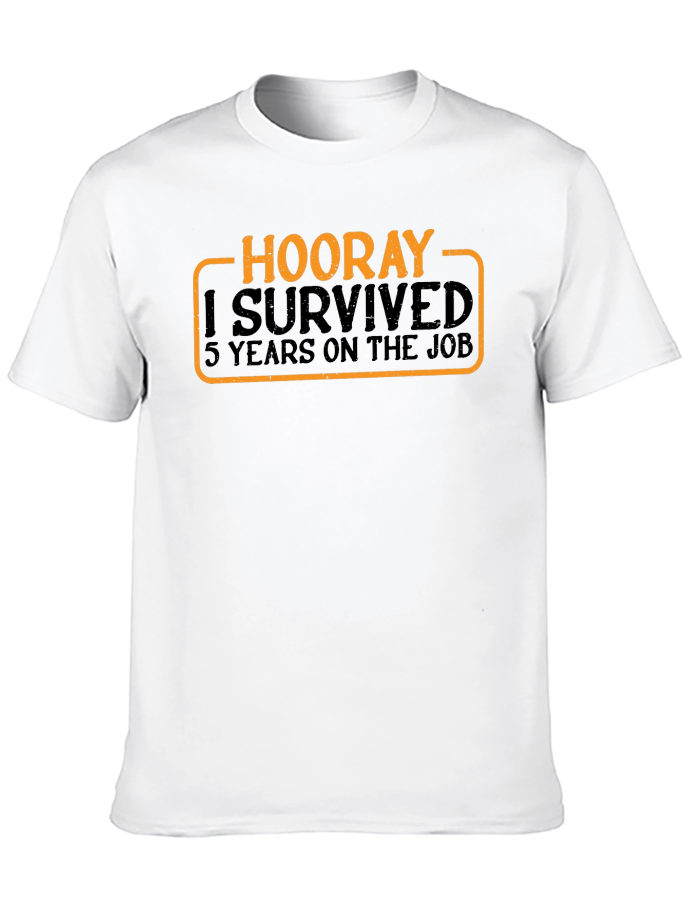 Black Hooray I Survived 5 Years T-Shirt view 10
