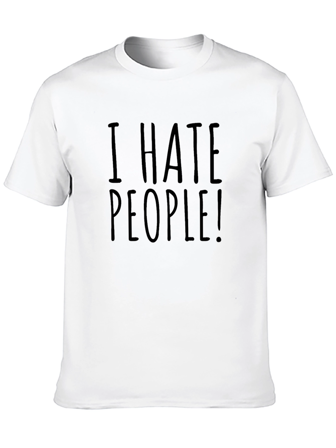 Black I Hate People Graphic Tee - Sarcastic Humor T-Shirt view 10