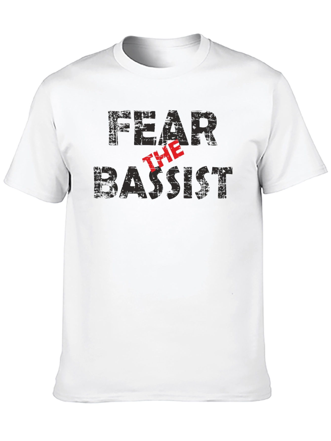 Black Fear the Bassist Black Graphic T-Shirt view 10