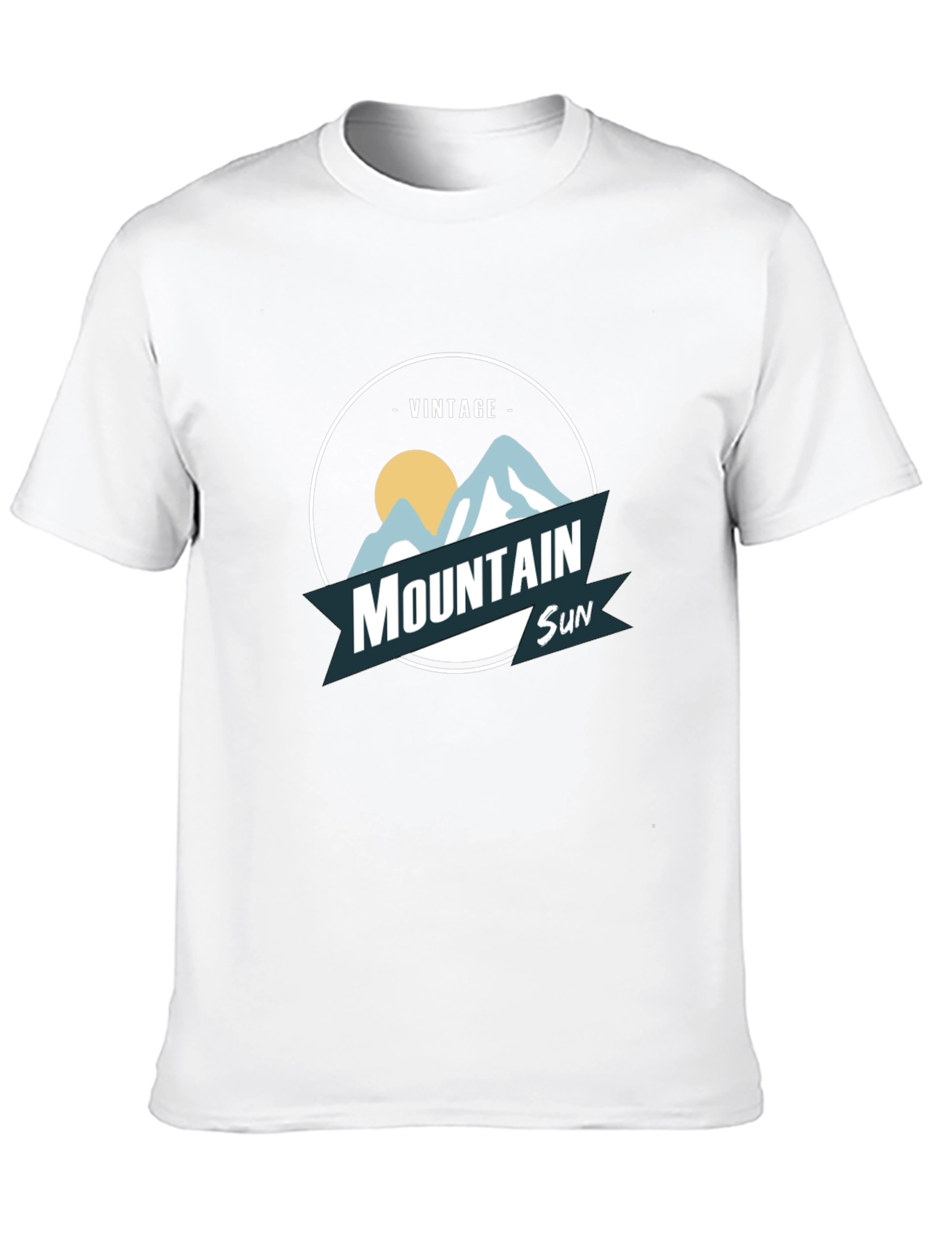 Black Vintage Mountain Sun Graphic Tee - Black view 10