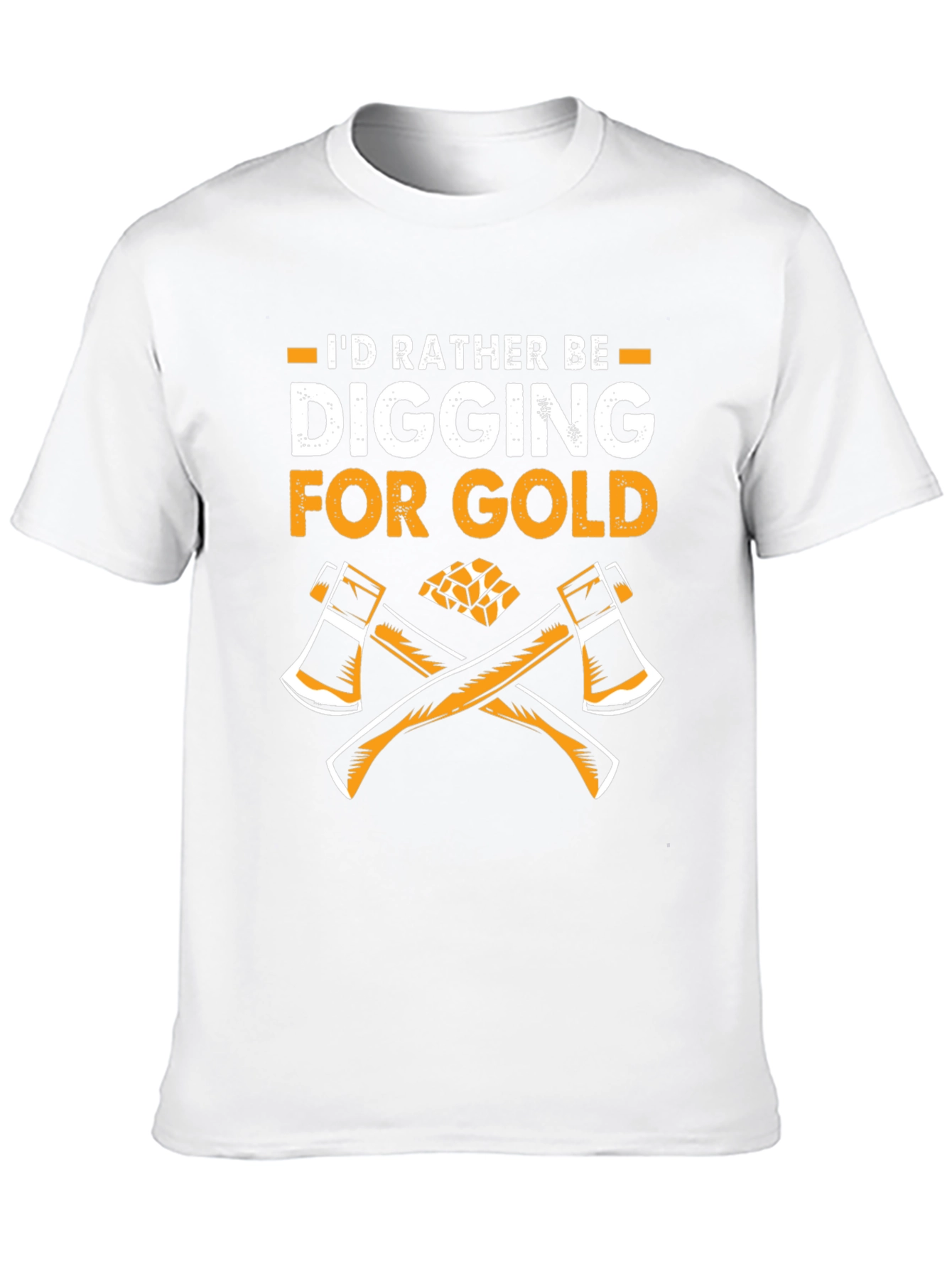 Black Digging for Gold T-Shirt: Axe & Gold Miner Tee view 10