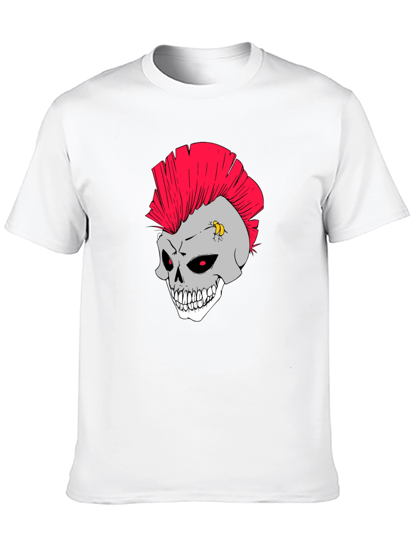 Black Skull Punk Rocker T-Shirt view 10