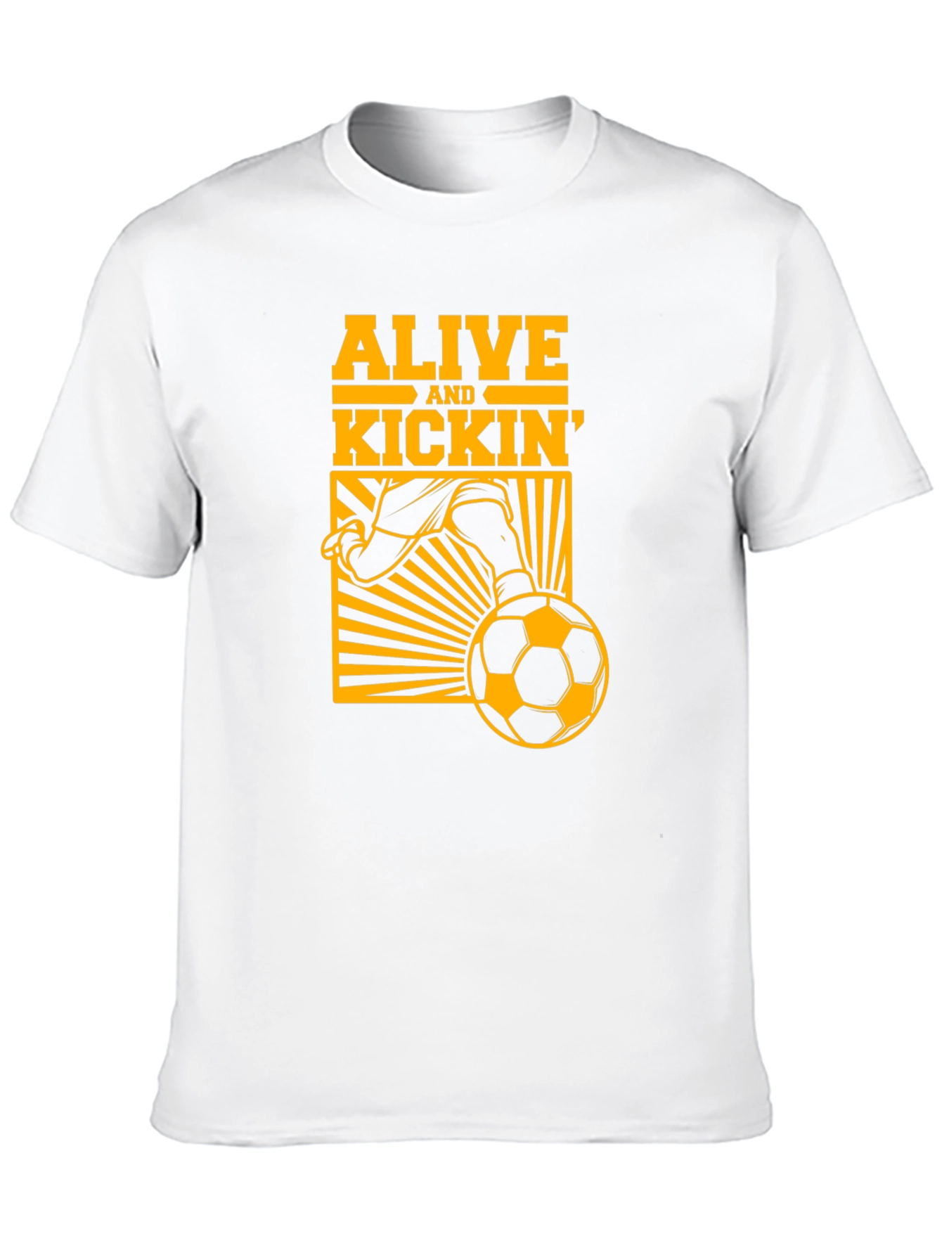 Black Alive and Kickin' Soccer Graphic Tee - Black view 10