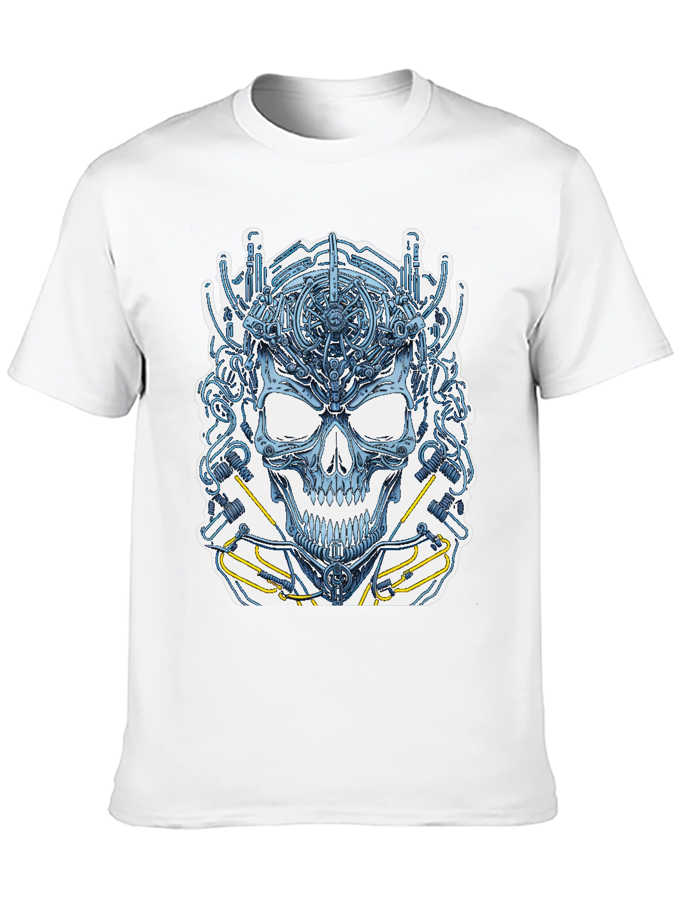 Black Cyber Skull T-Shirt view 10