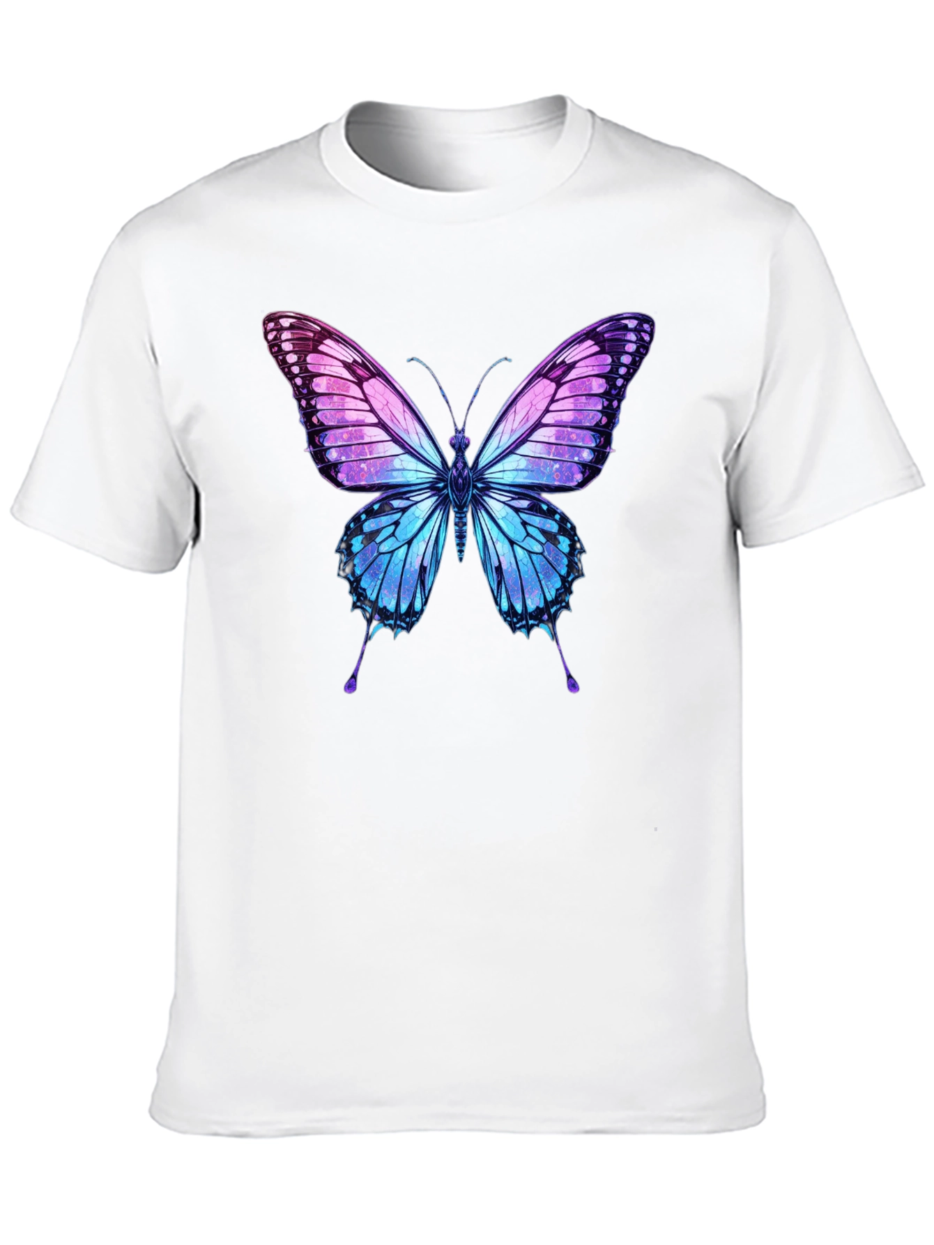 Black Butterfly Graphic Print Men's T-Shirt view 10