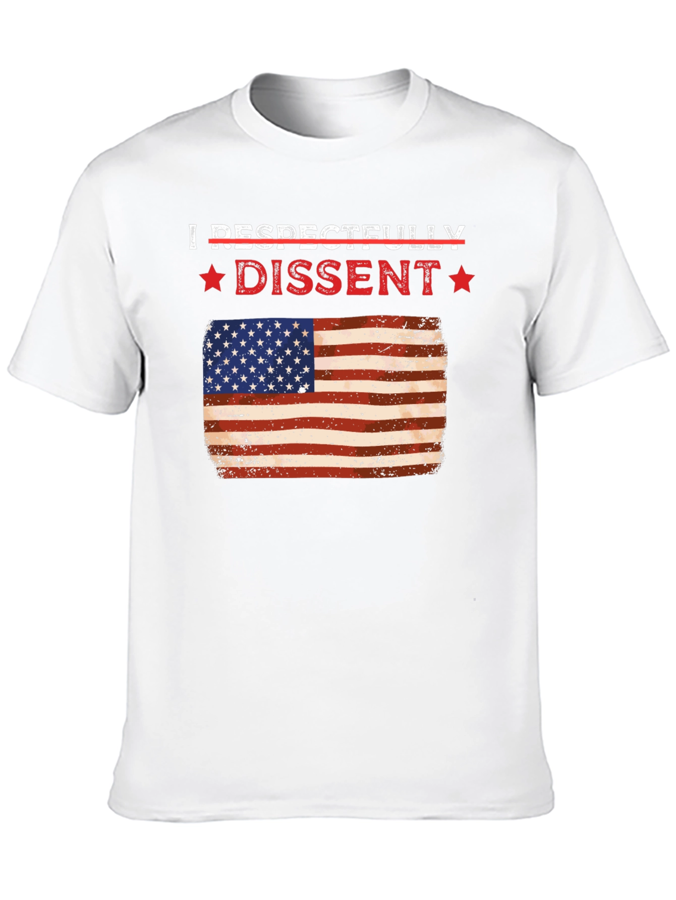 Black Respectfully Dissent USA Flag Graphic Tee view 10