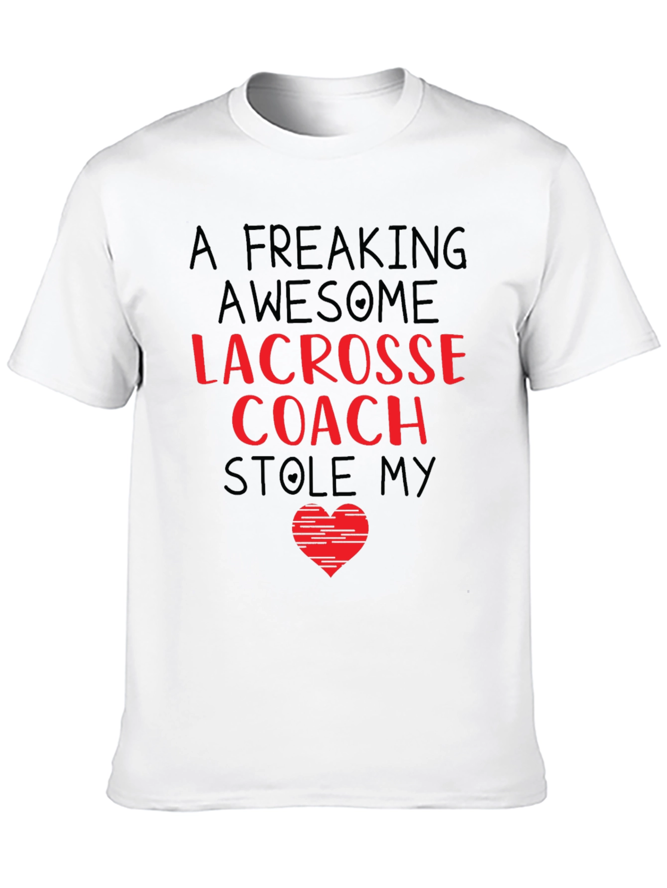 Black Awesome Lacrosse Coach Stole My Heart T-Shirt view 10