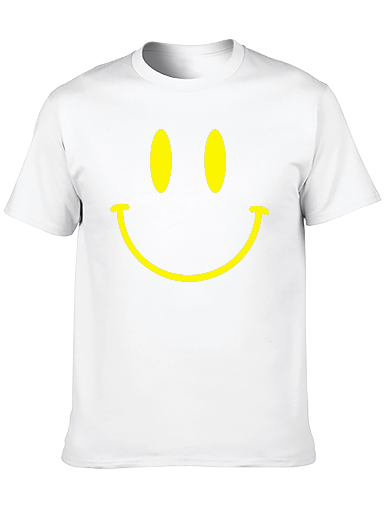 Black Smiley Face Graphic T-Shirt - Classic Happy Design view 10