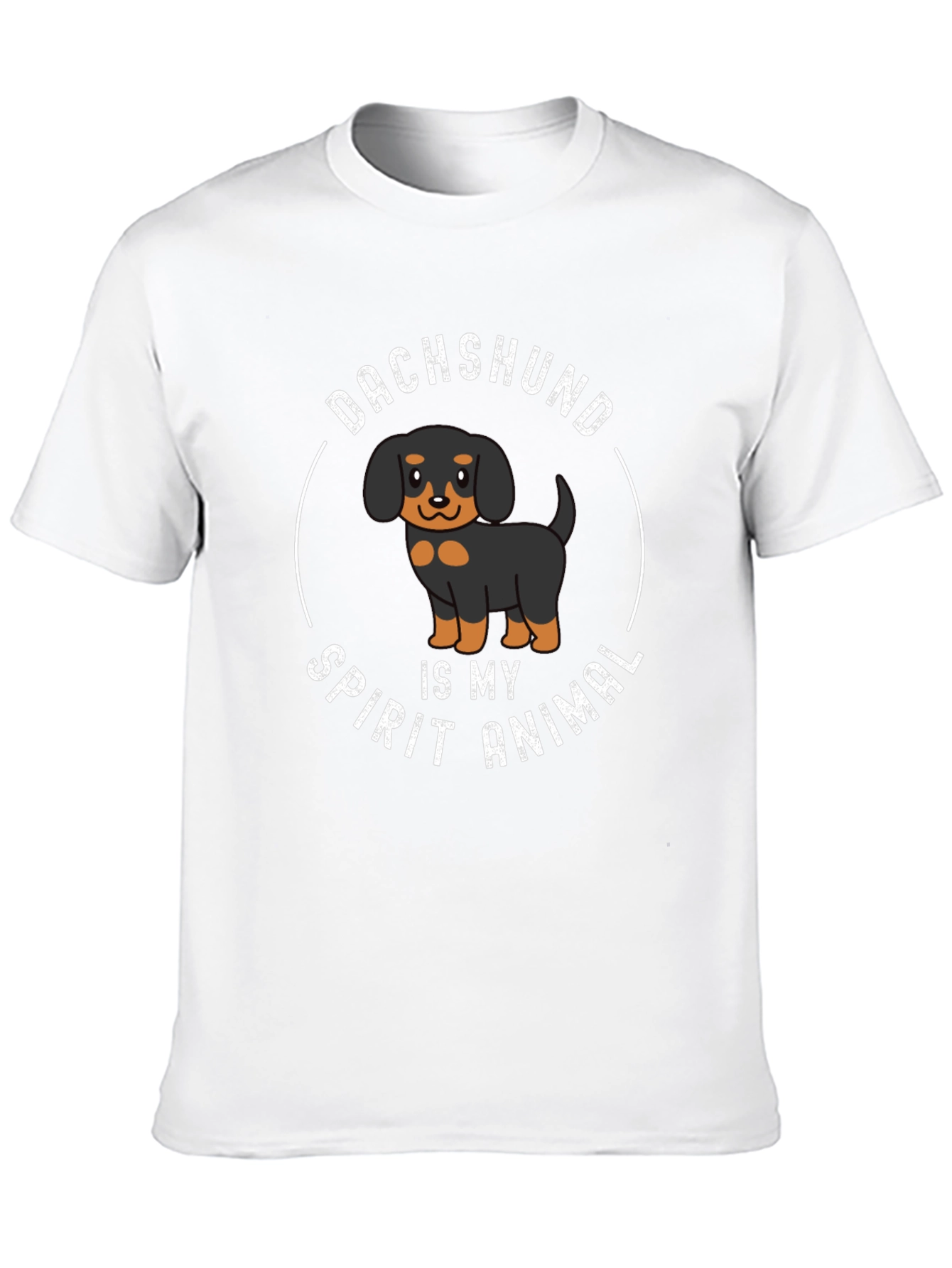 Black Dachshund Spirit Animal Black Graphic Tee view 10