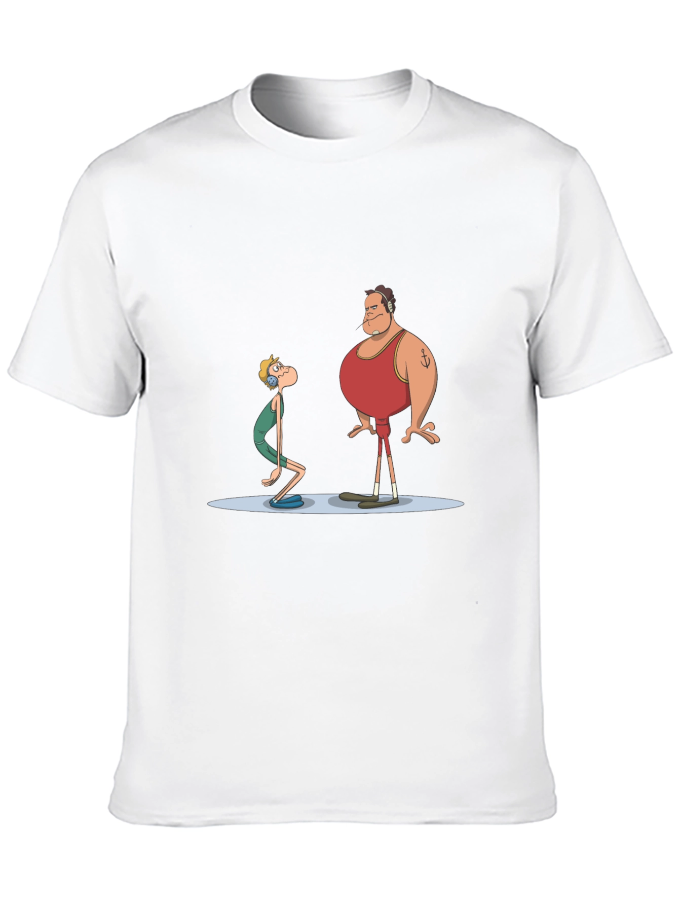 Black Cartoon Lifeguard Graphic Black T-Shirt view 10