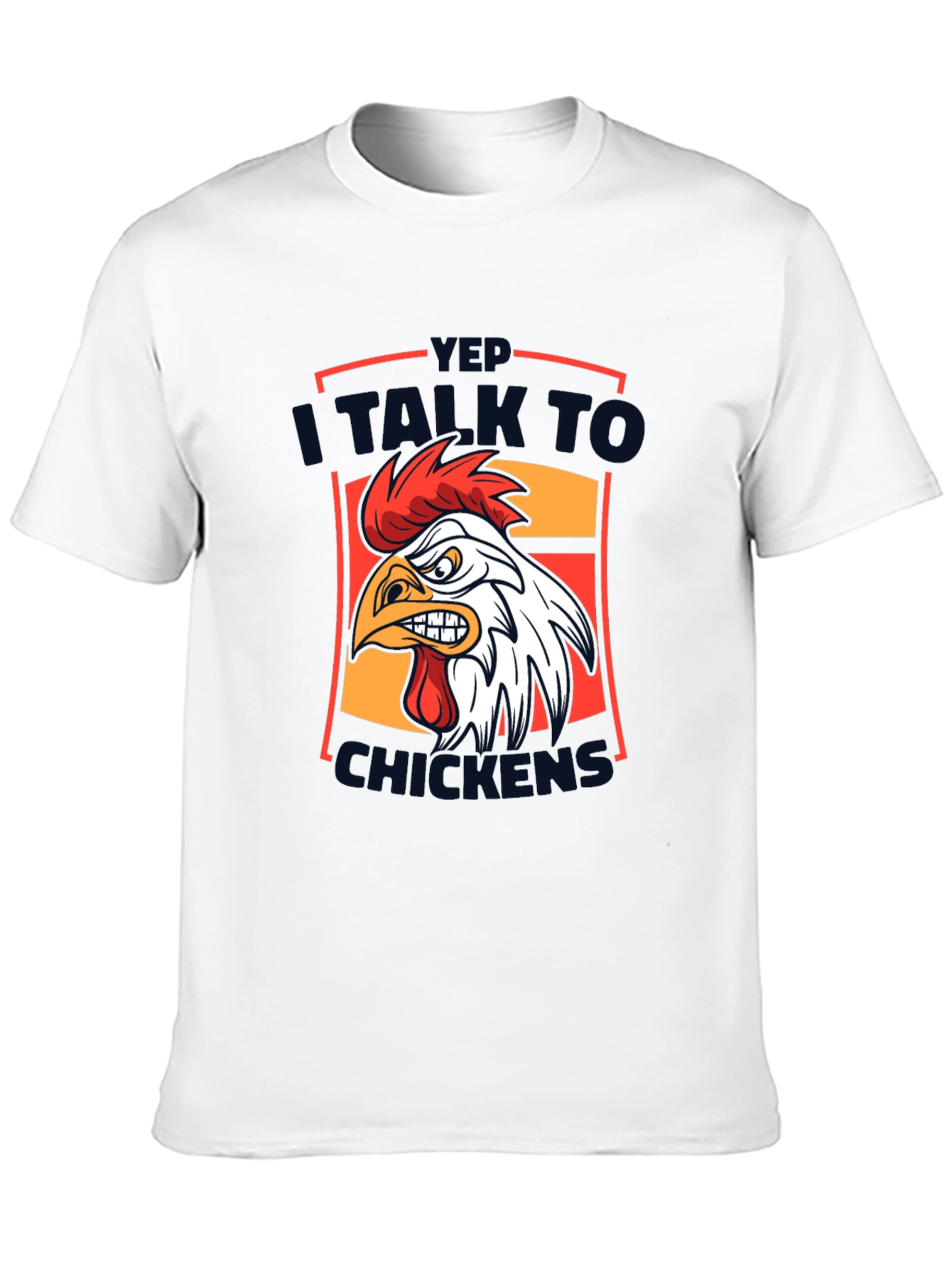 Black Funny Chicken T-Shirt - I Talk to Chickens Graphic Tee view 10