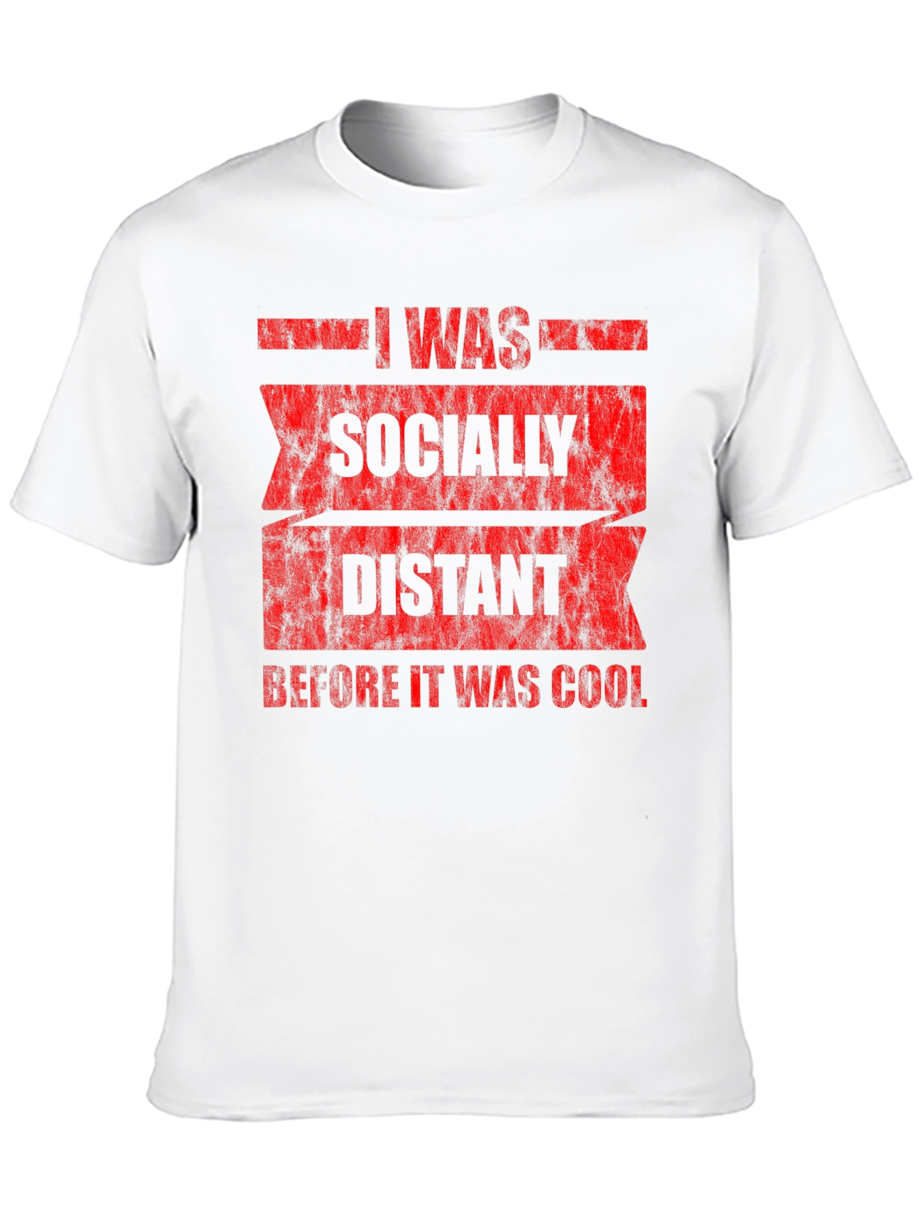 Black Socially Distant T-Shirt - Funny Slogan Tee view 10