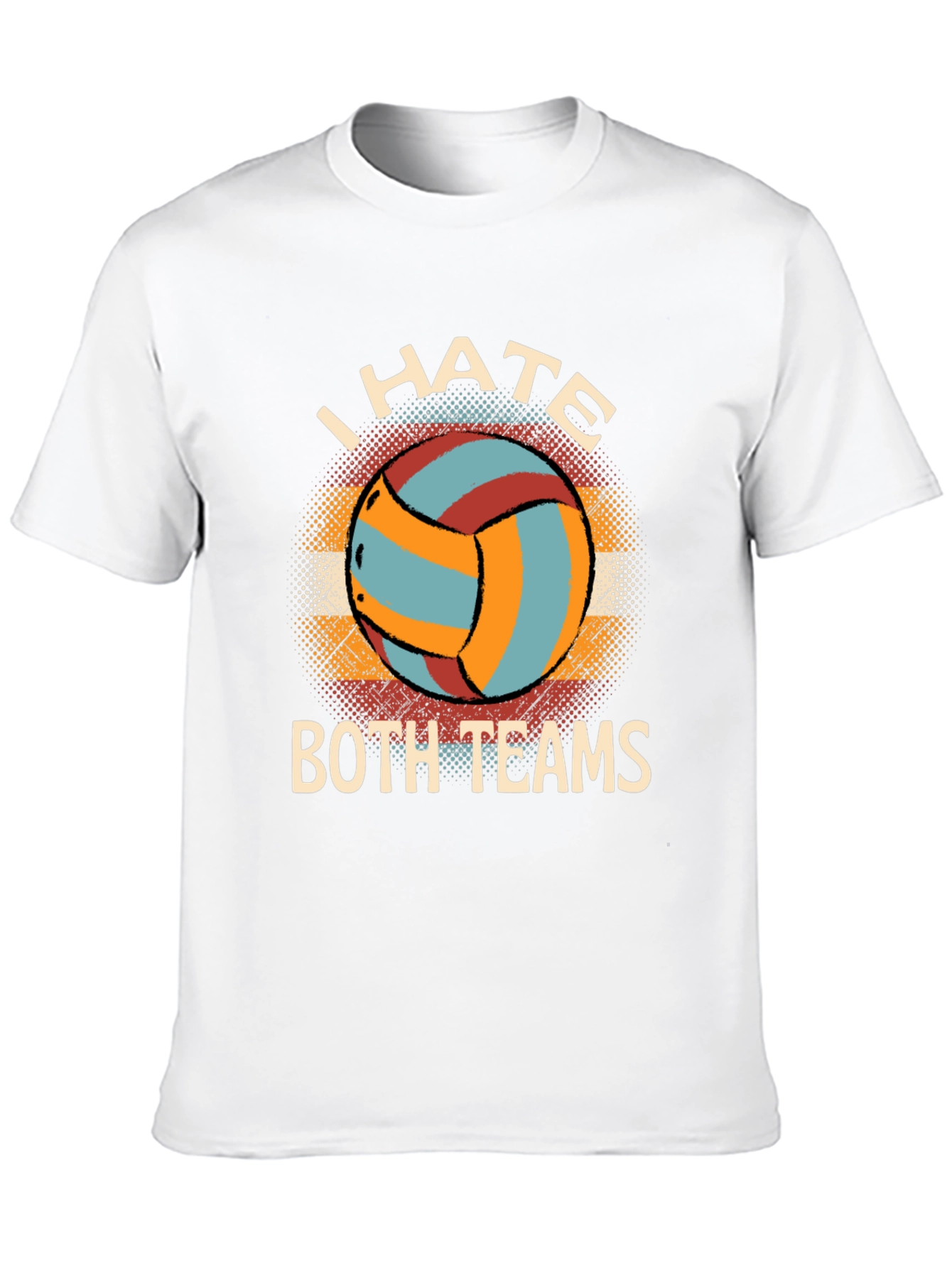 Black I Hate Both Teams Volleyball Graphic Tee view 10