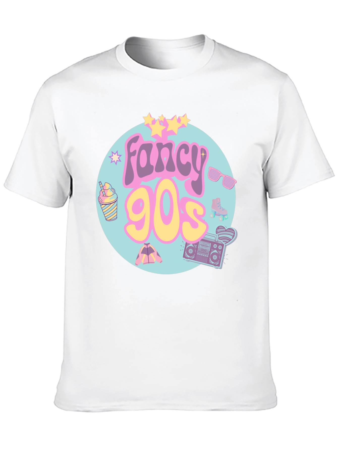 Black Fancy 90s Graphic Tee - Retro Style view 10