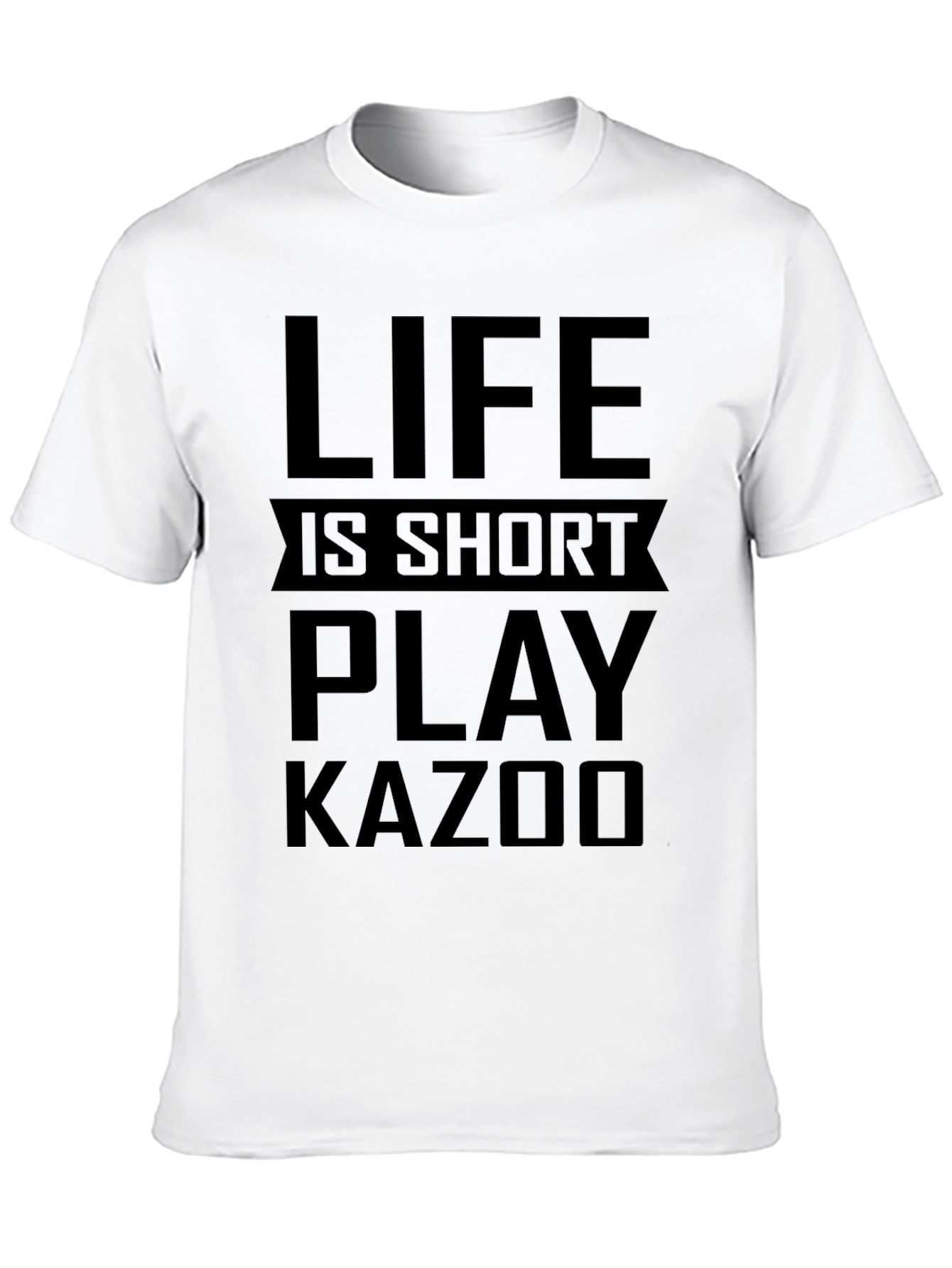 Black Life is Short Play Kazoo T-Shirt - Novelty Tee view 10