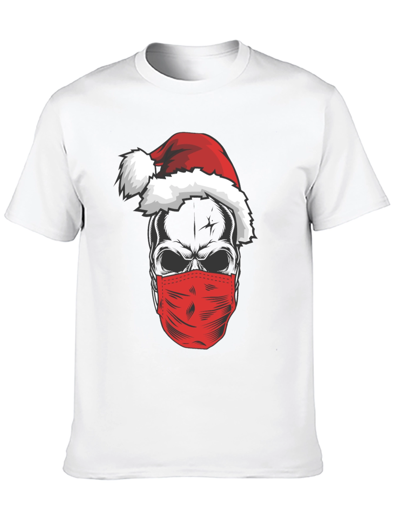 Black Skull Santa Mask T-Shirt view 10