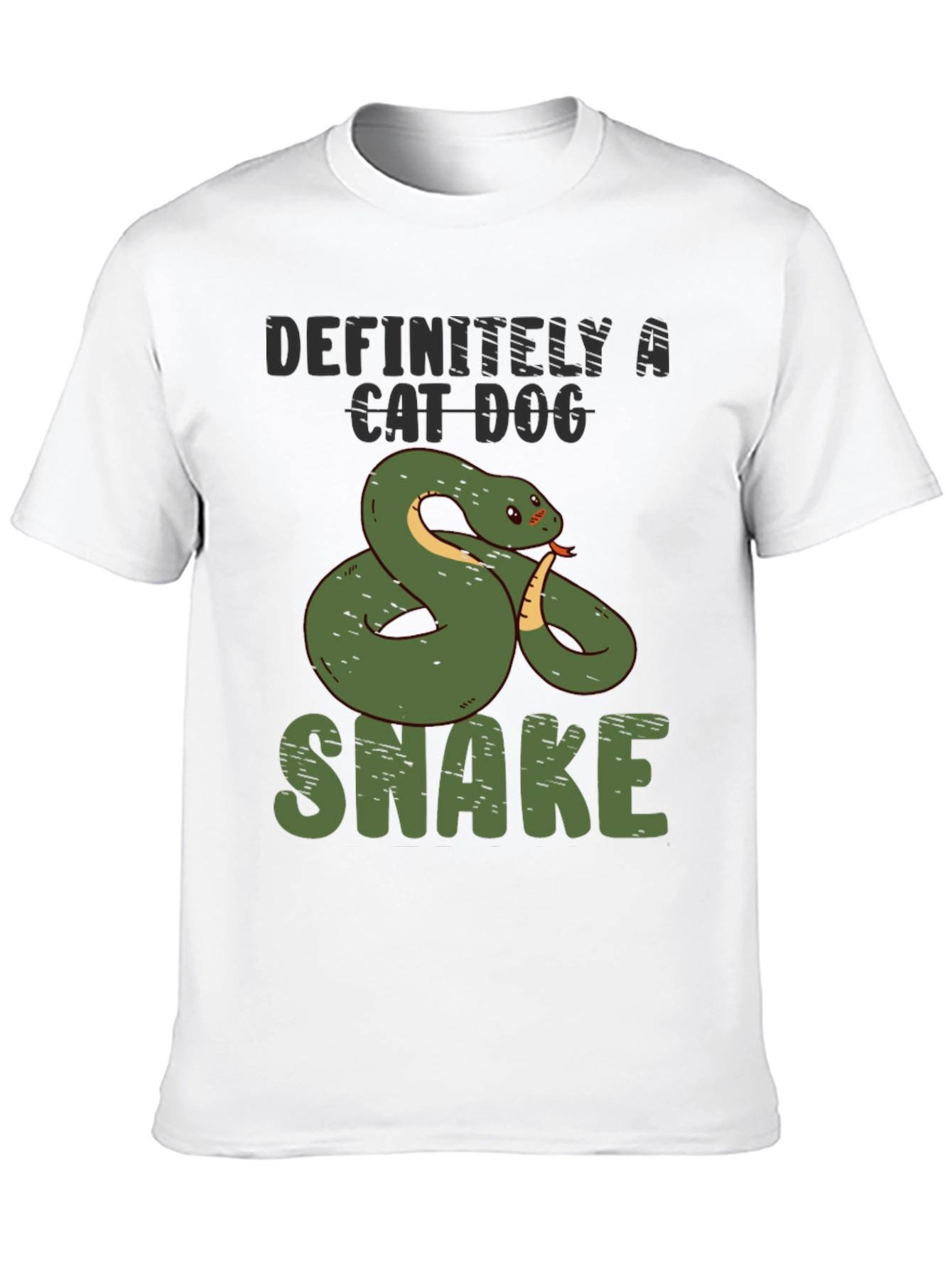 Black Definitely a Cat Dog Snake T-Shirt view 10