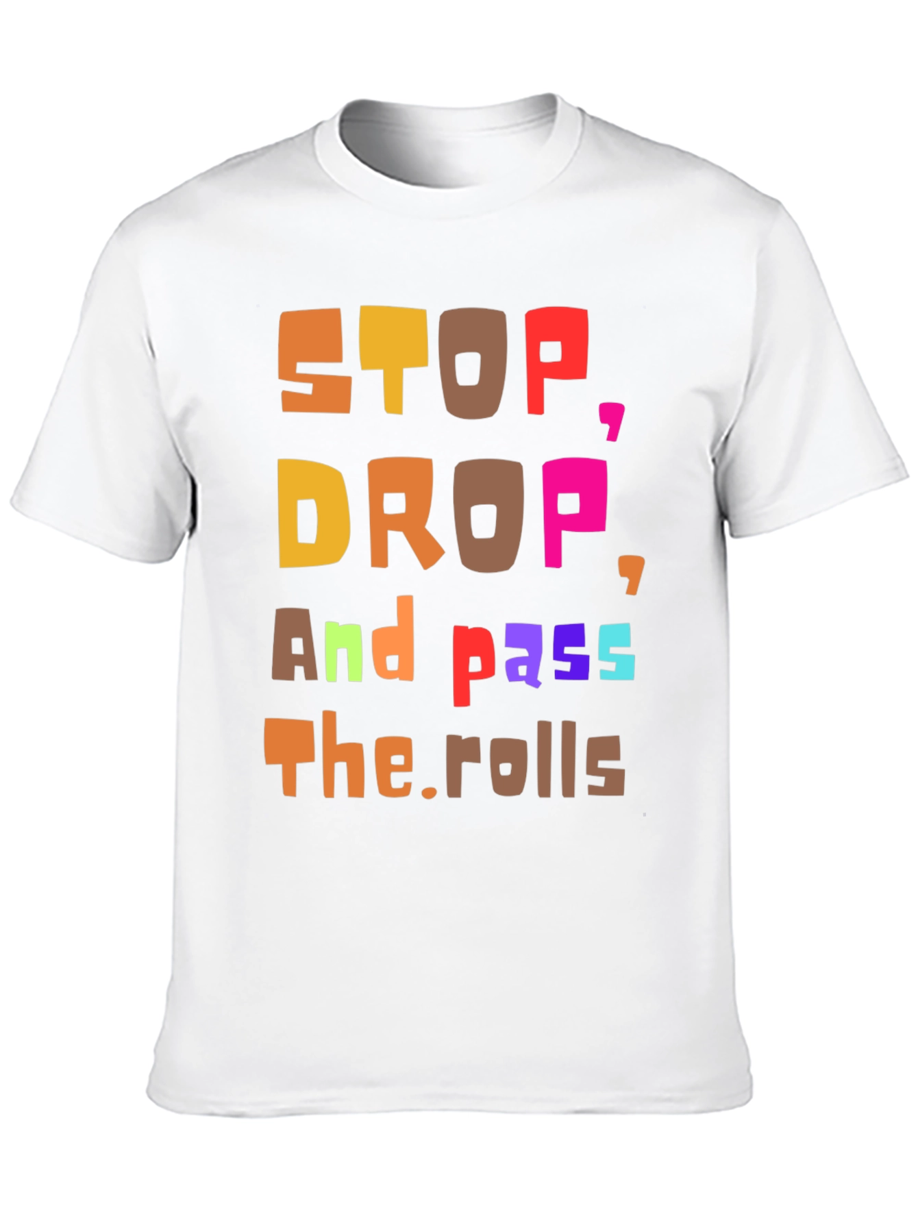 Black Stop, Drop, and Pass the Rolls Graphic Tee view 10