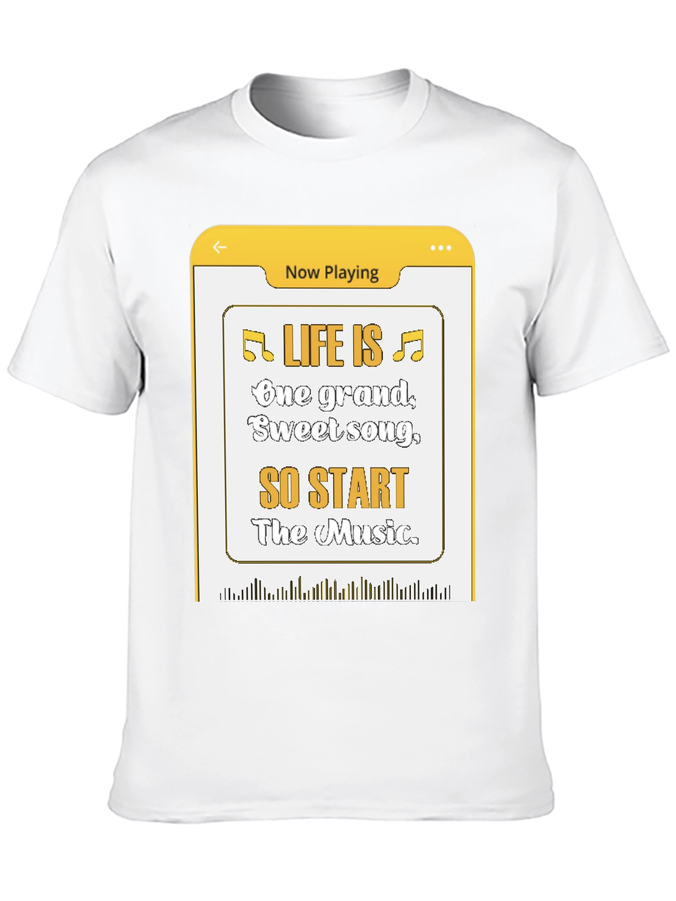 Black Life Is Music T-Shirt - Now Playing Graphic Tee view 10