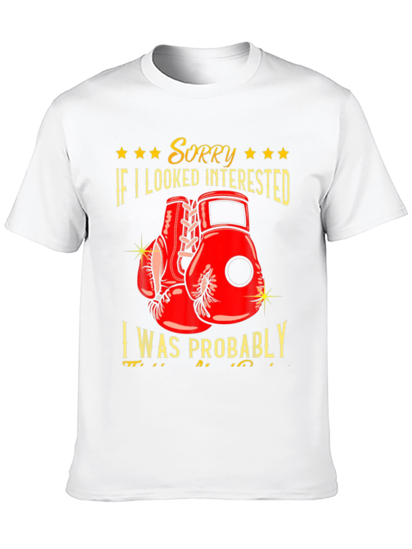 Black Sorry Not Interested Boxing Graphic Tee view 10