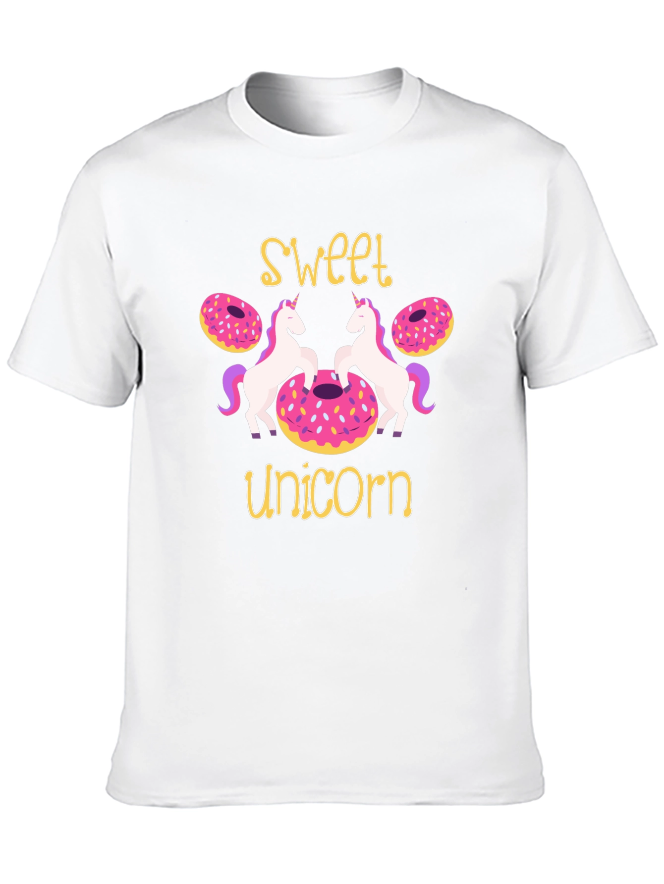 Black Sweet Unicorn Donut T-Shirt view 10