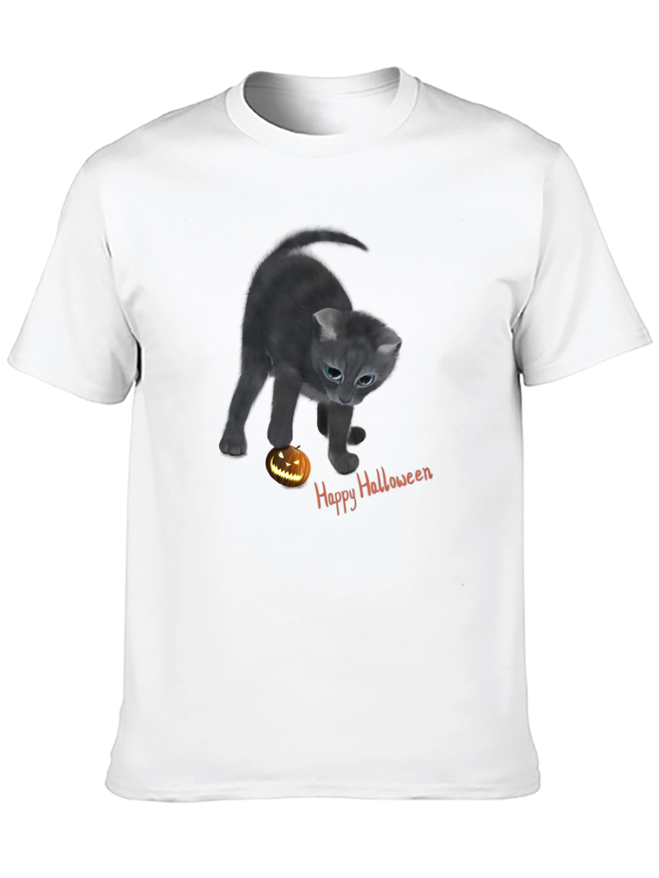 Black Halloween Cat T-Shirt view 10
