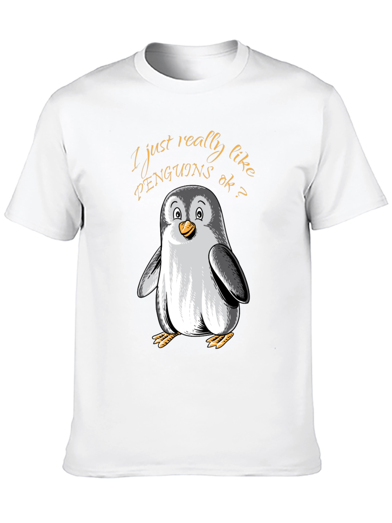 Black Penguin Lover's Tee: I Just Really Like Penguins view 10