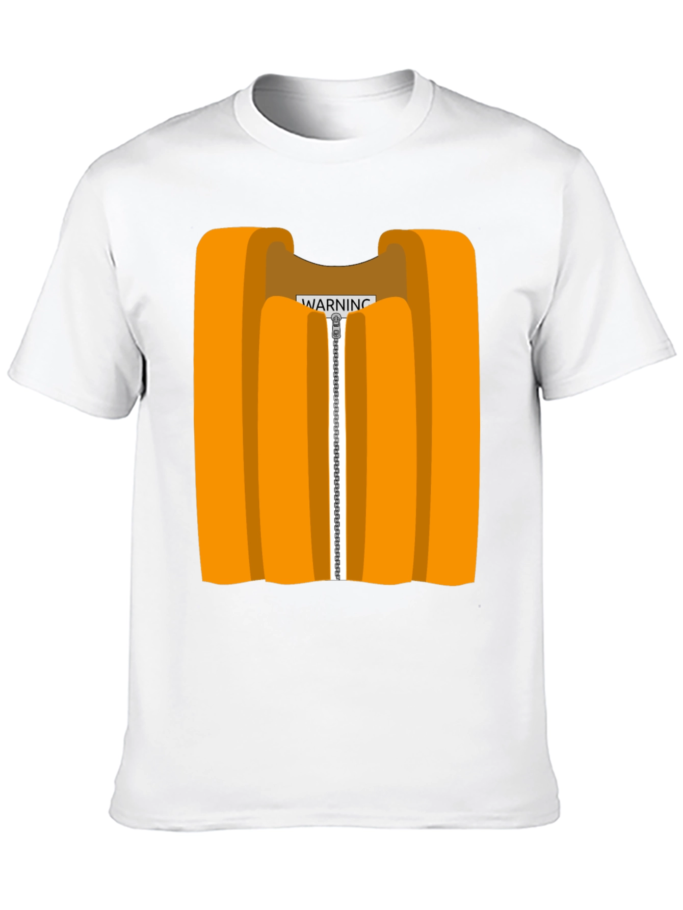 Black Orange Vest Graphic Novelty T-Shirt view 10