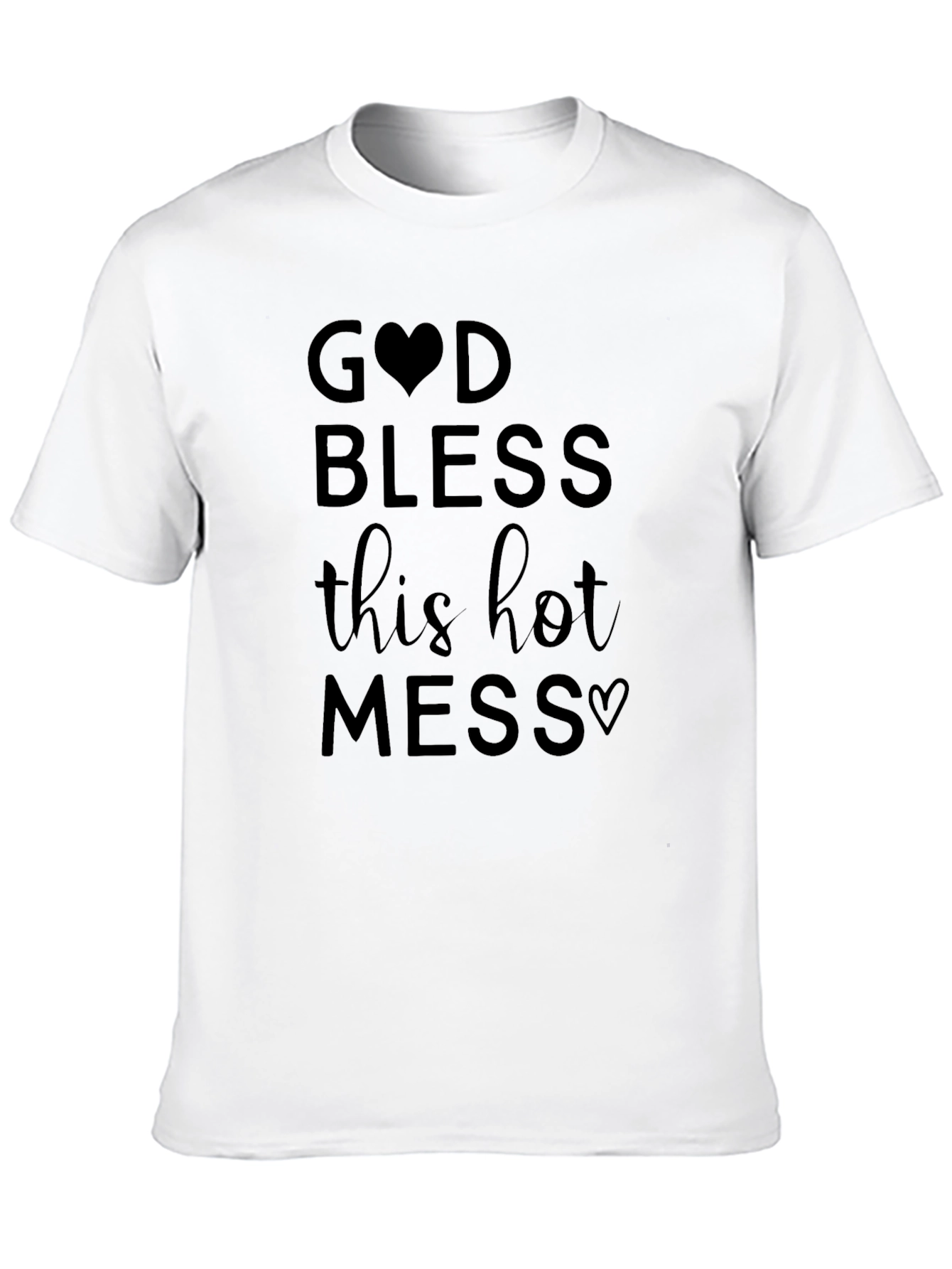 Black God Bless This Hot Mess Graphic Tee view 10