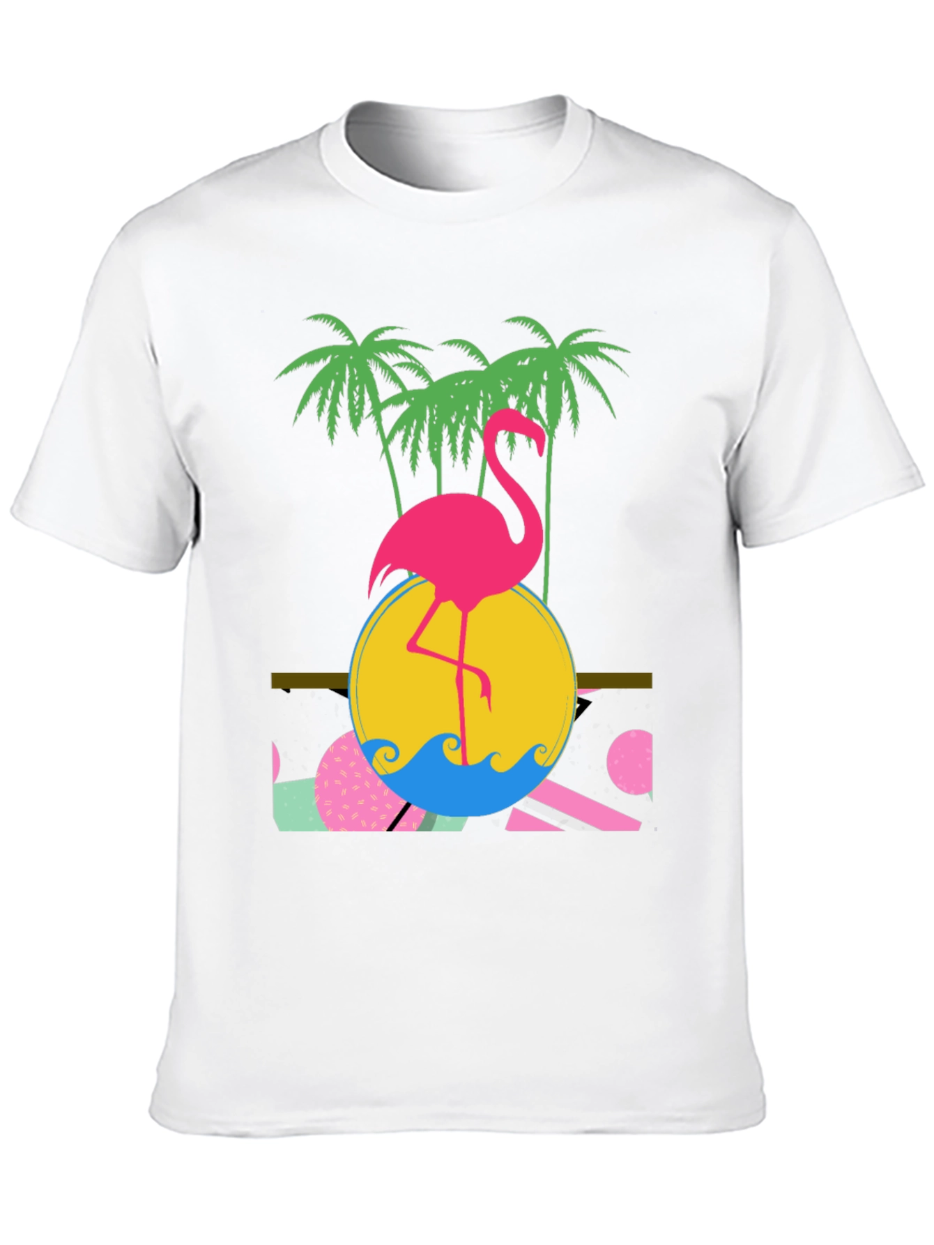 Black Retro Flamingo Graphic T-Shirt - Tropical Summer Vibes view 10