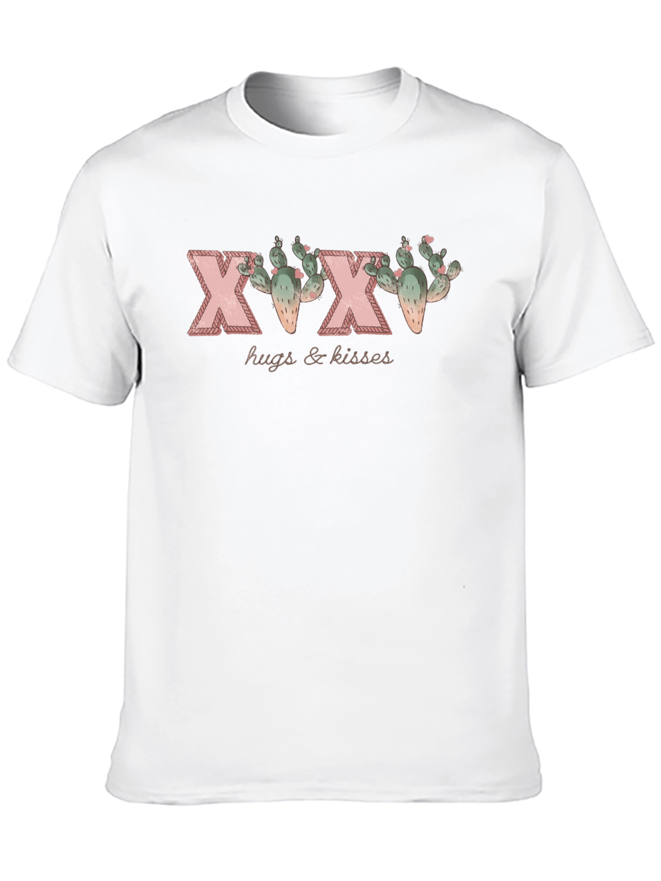 Black Hugs & Kisses Cactus Graphic Black T-Shirt view 10